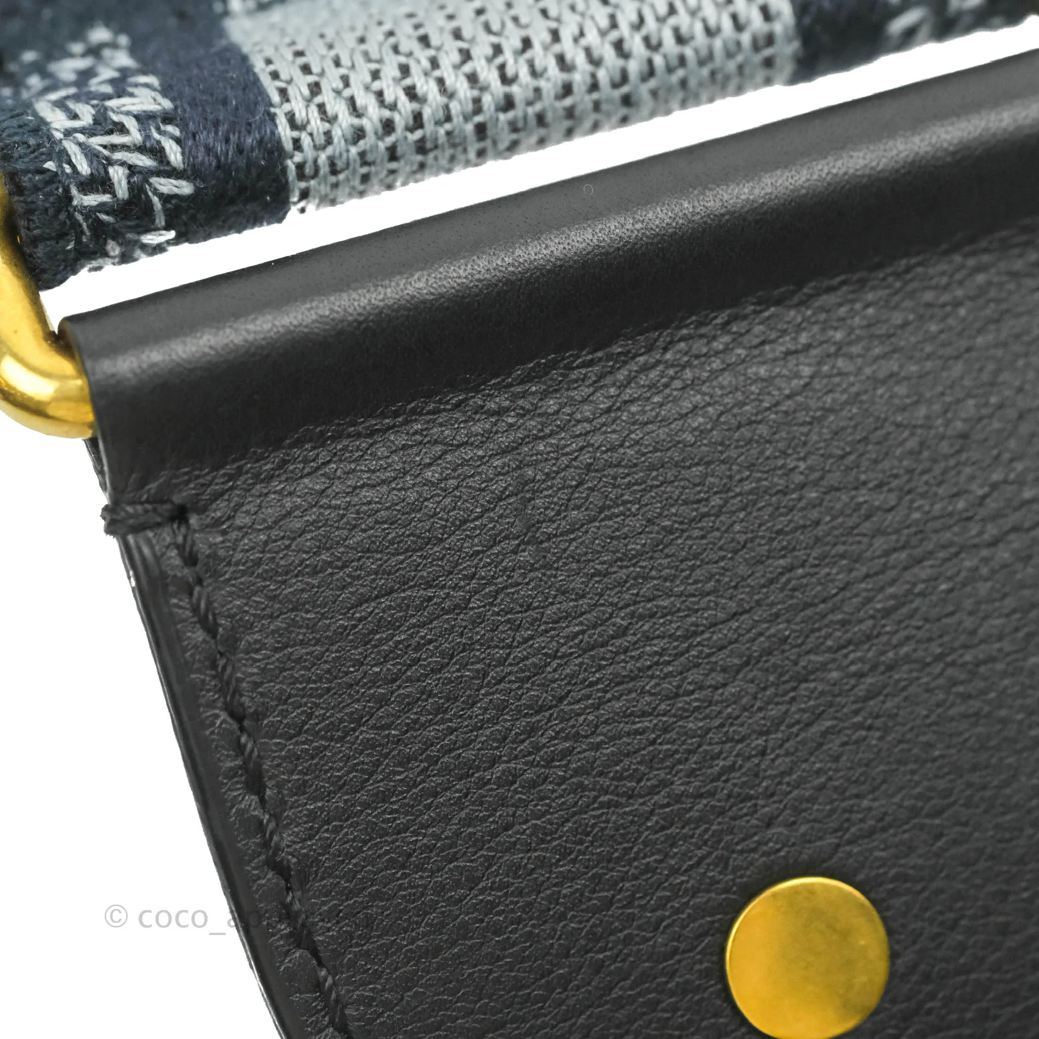 Christian Dior Blue Embroidered Shoulder Strap