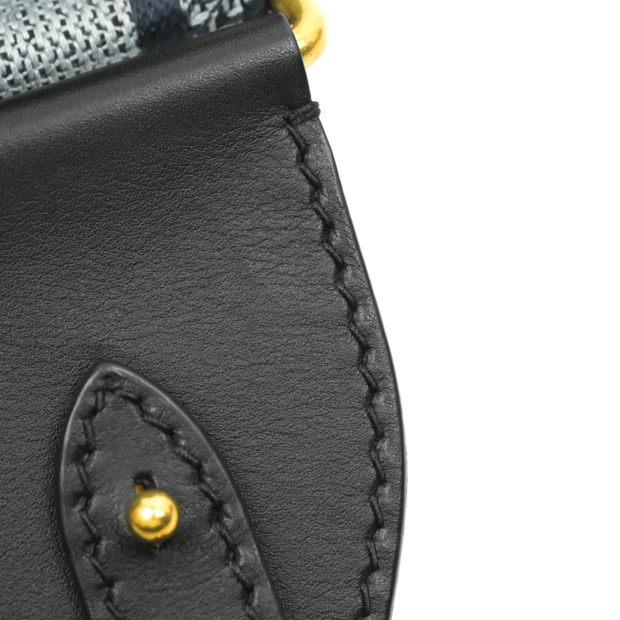 Christian Dior Blue Embroidered Shoulder Strap