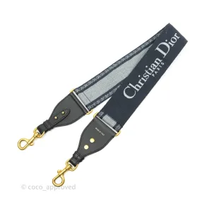 Christian Dior Blue Embroidered Shoulder Strap