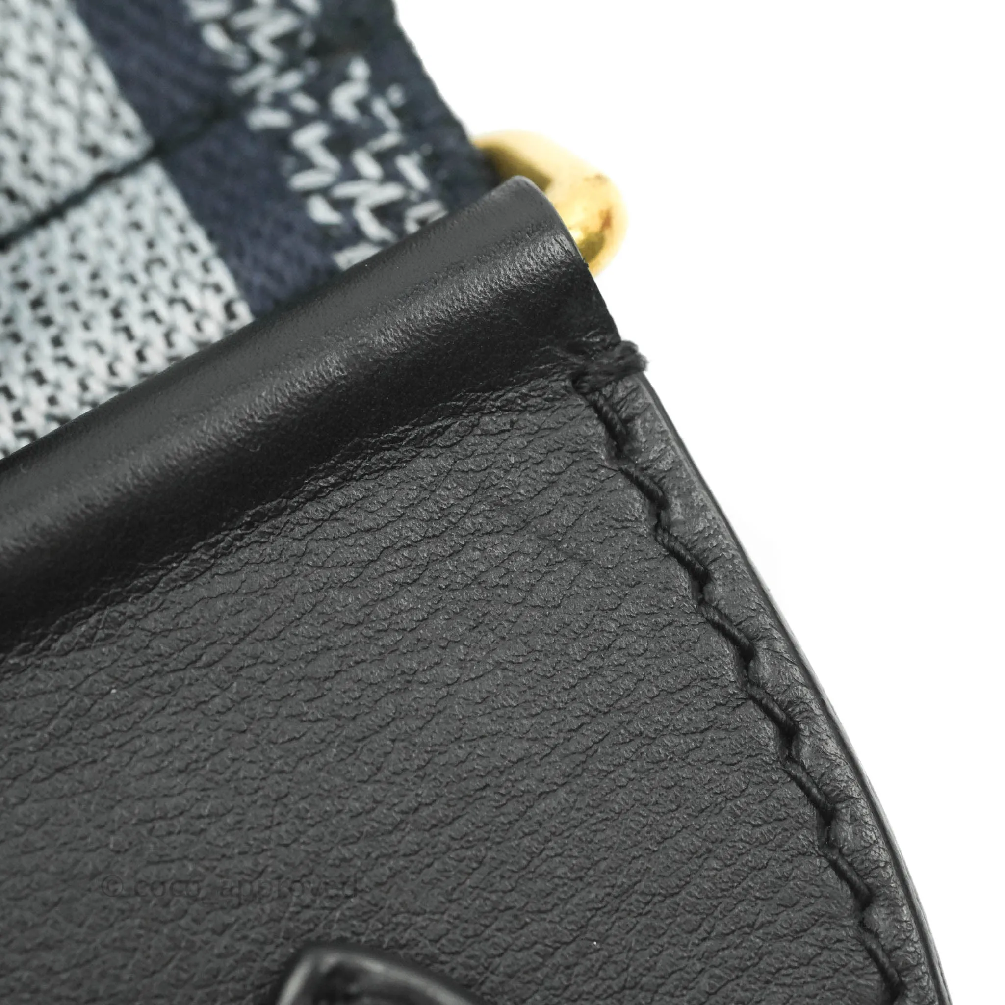 Christian Dior Blue Embroidered Shoulder Strap