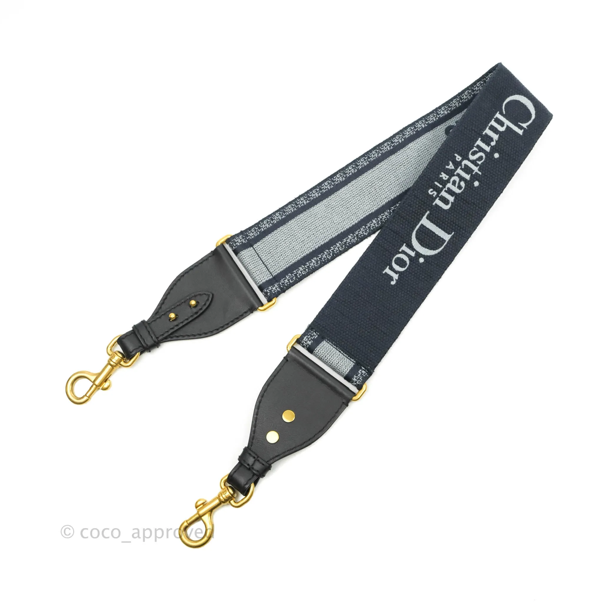 Christian Dior Blue Embroidered Shoulder Strap