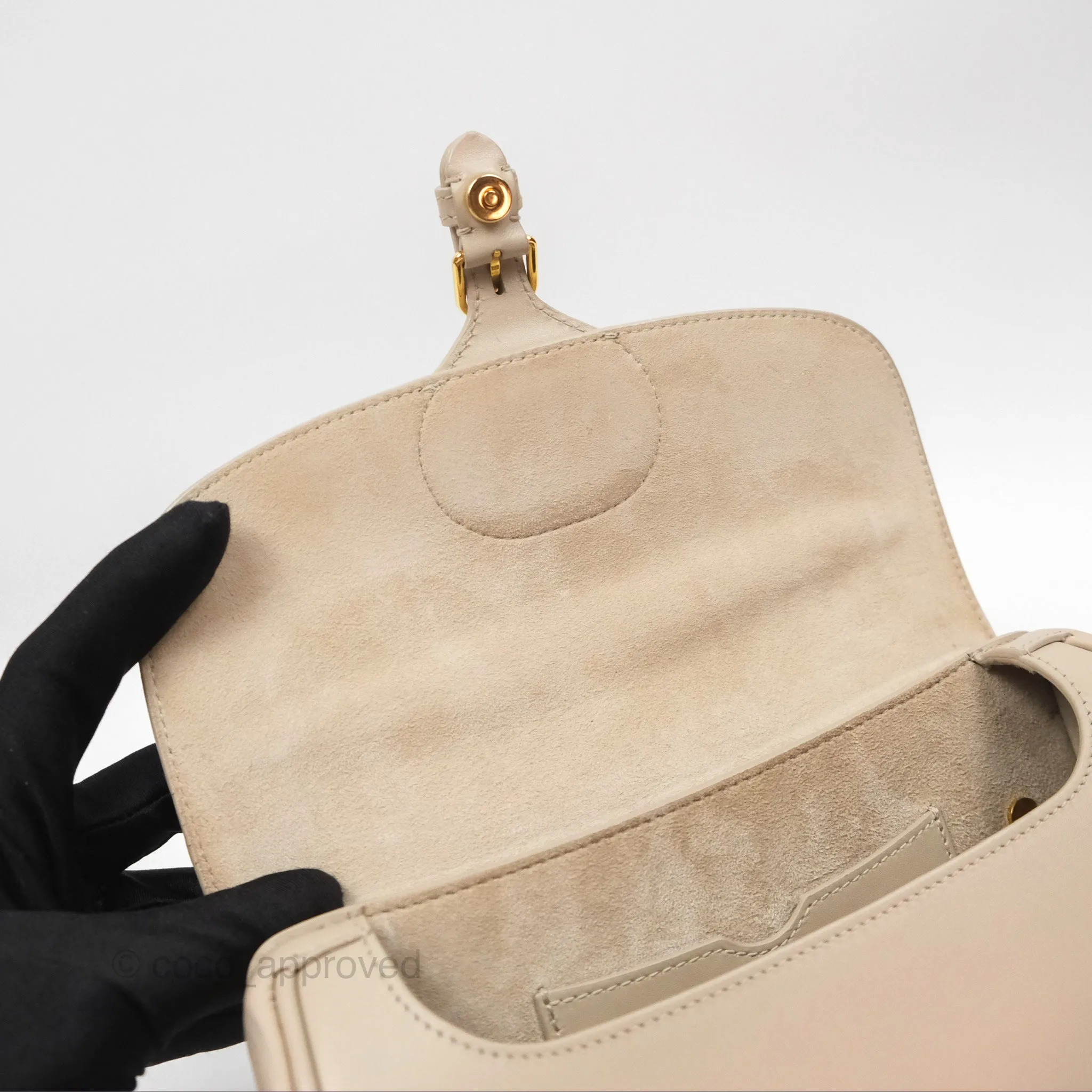Christian Dior Bobby East-West Bag Calfskin Beige