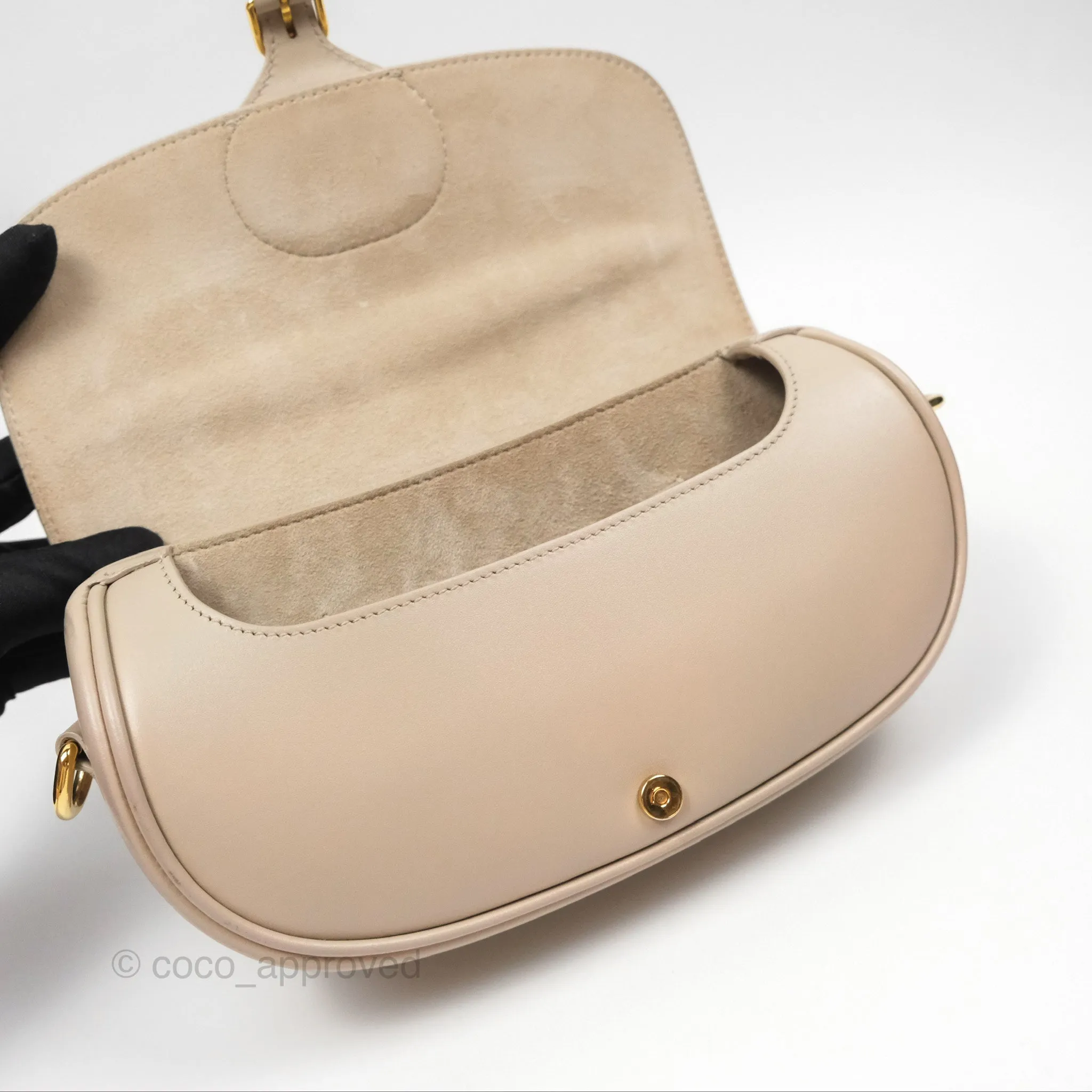 Christian Dior Bobby East-West Bag Calfskin Beige