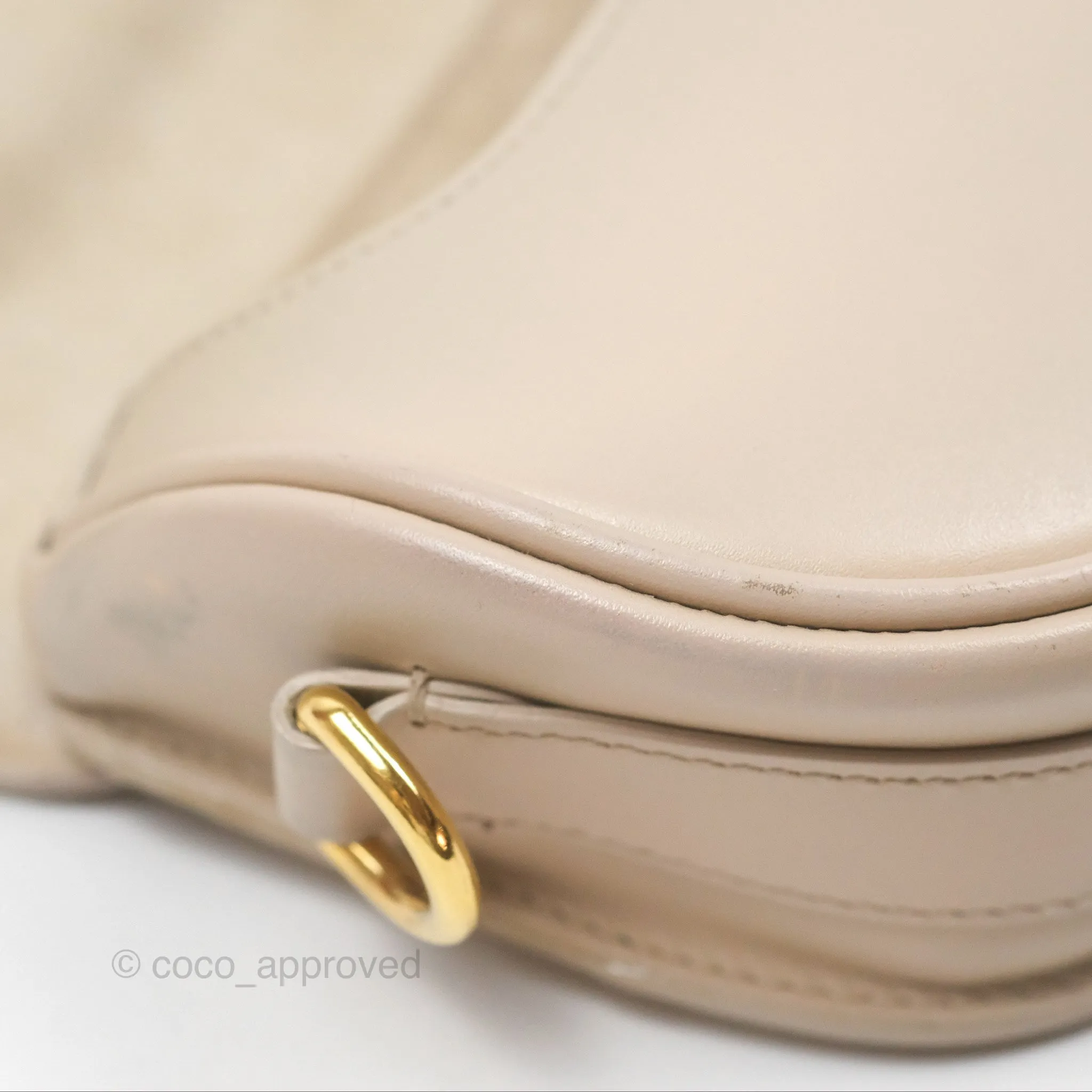 Christian Dior Bobby East-West Bag Calfskin Beige