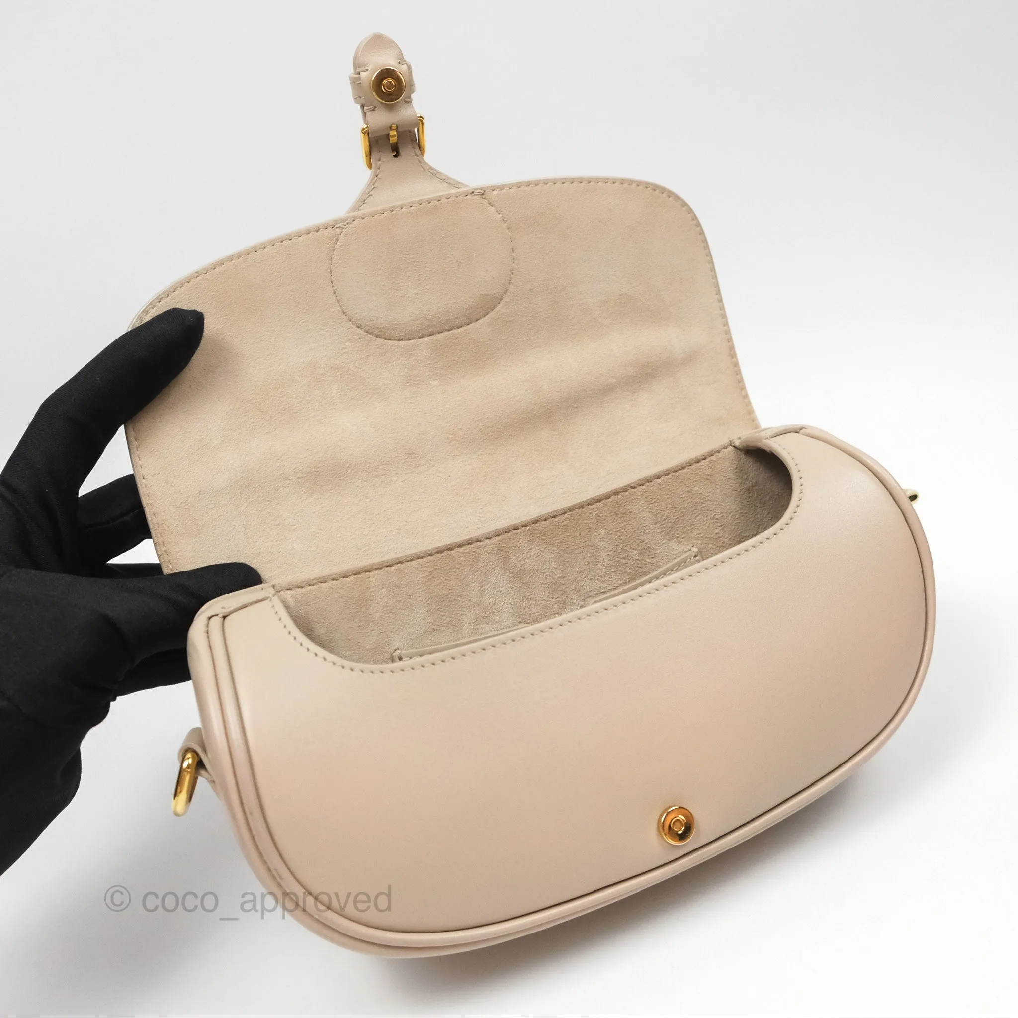 Christian Dior Bobby East-West Bag Calfskin Beige