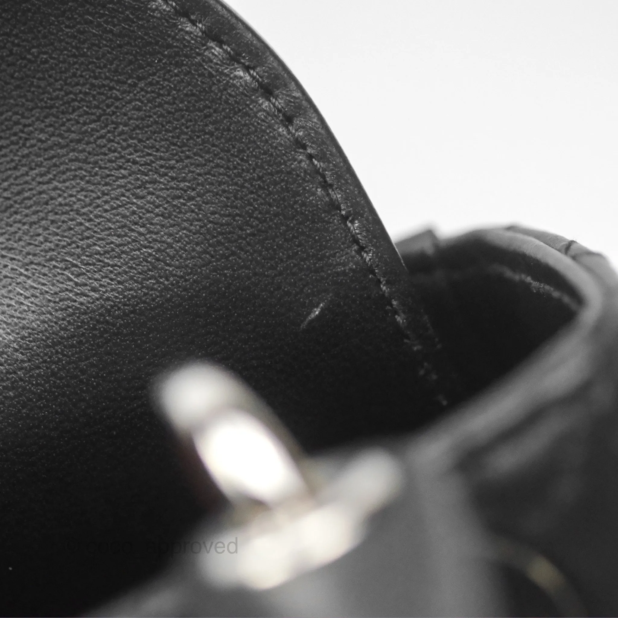 Christian Dior Cannage Mini Lady Dior Black Silver Hardware