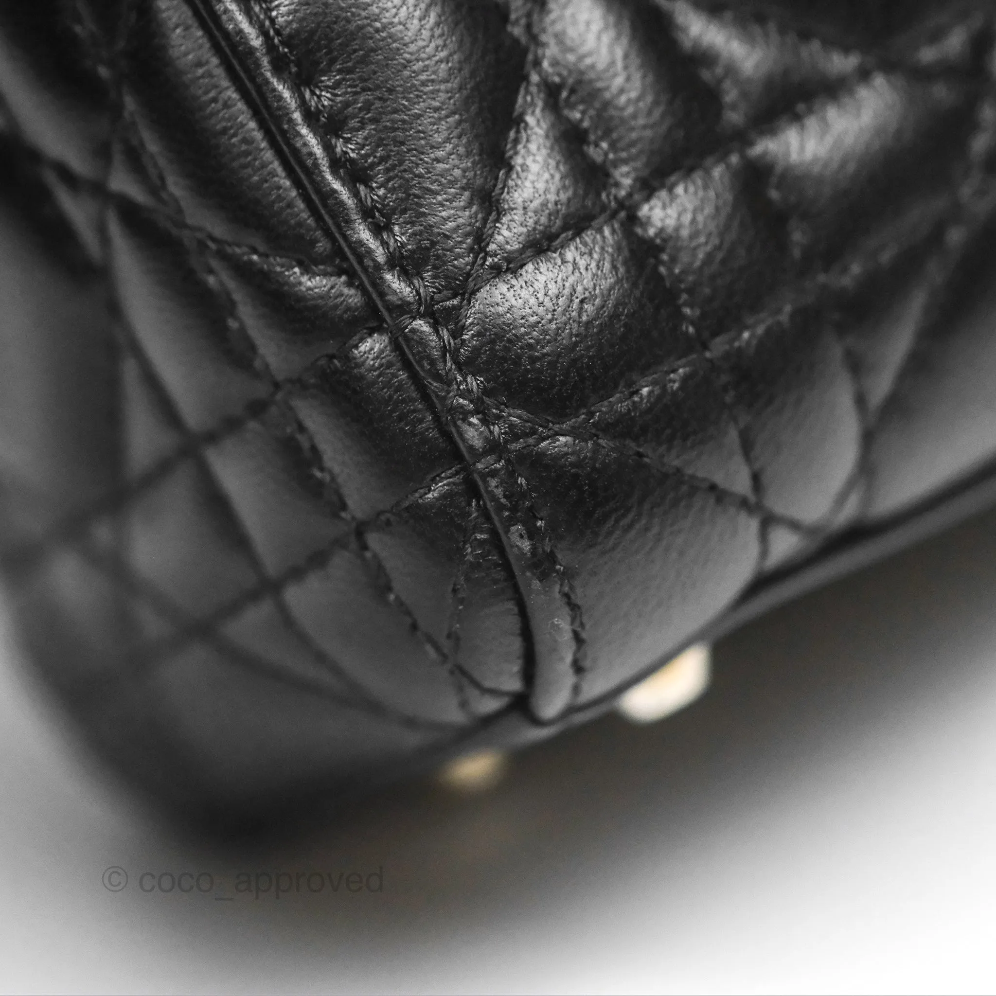Christian Dior Cannage Mini Lady Dior Black Silver Hardware