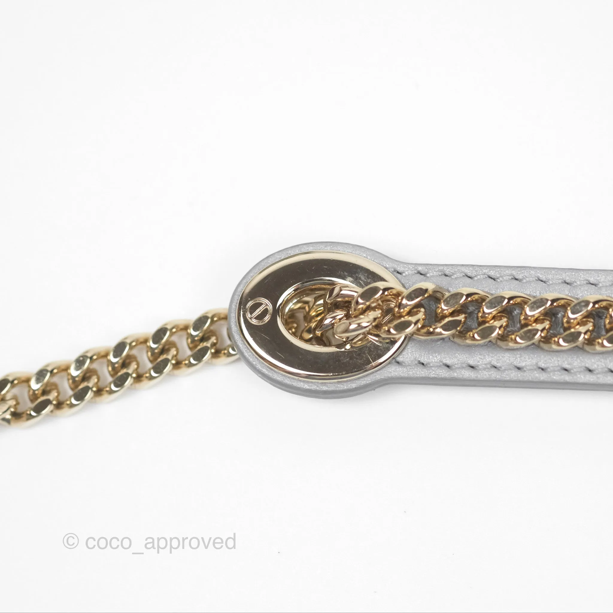 Christian Dior Cannage Mini Lady Dior Grey Gold Hardware