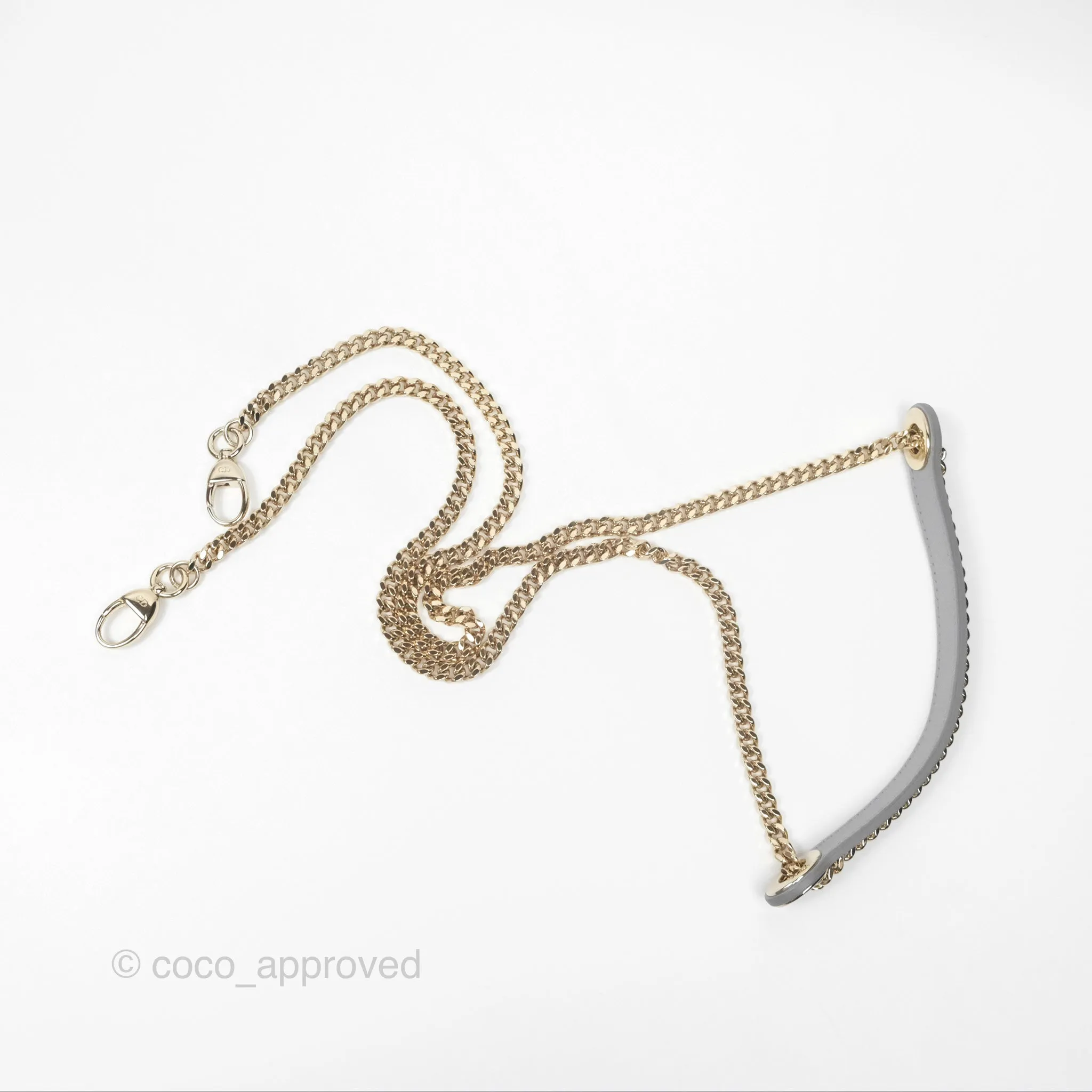 Christian Dior Cannage Mini Lady Dior Grey Gold Hardware