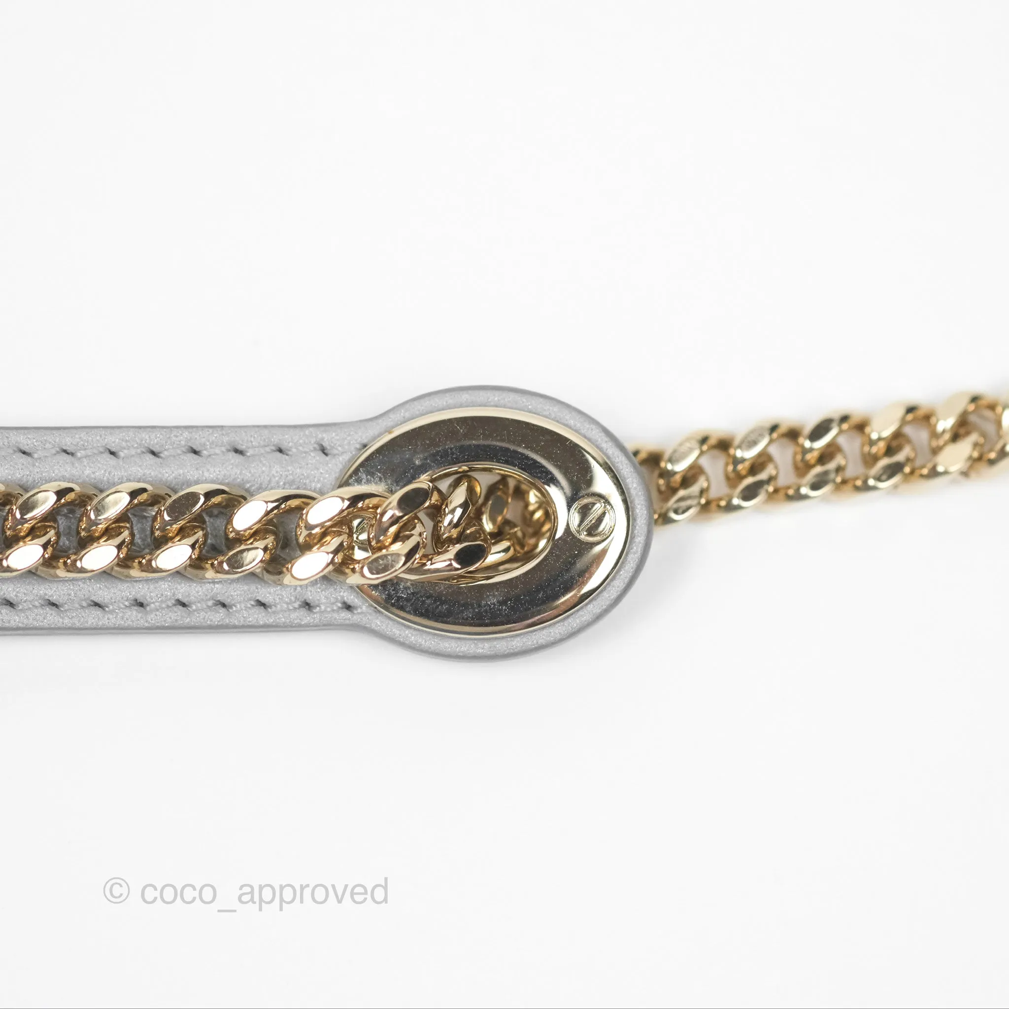 Christian Dior Cannage Mini Lady Dior Grey Gold Hardware