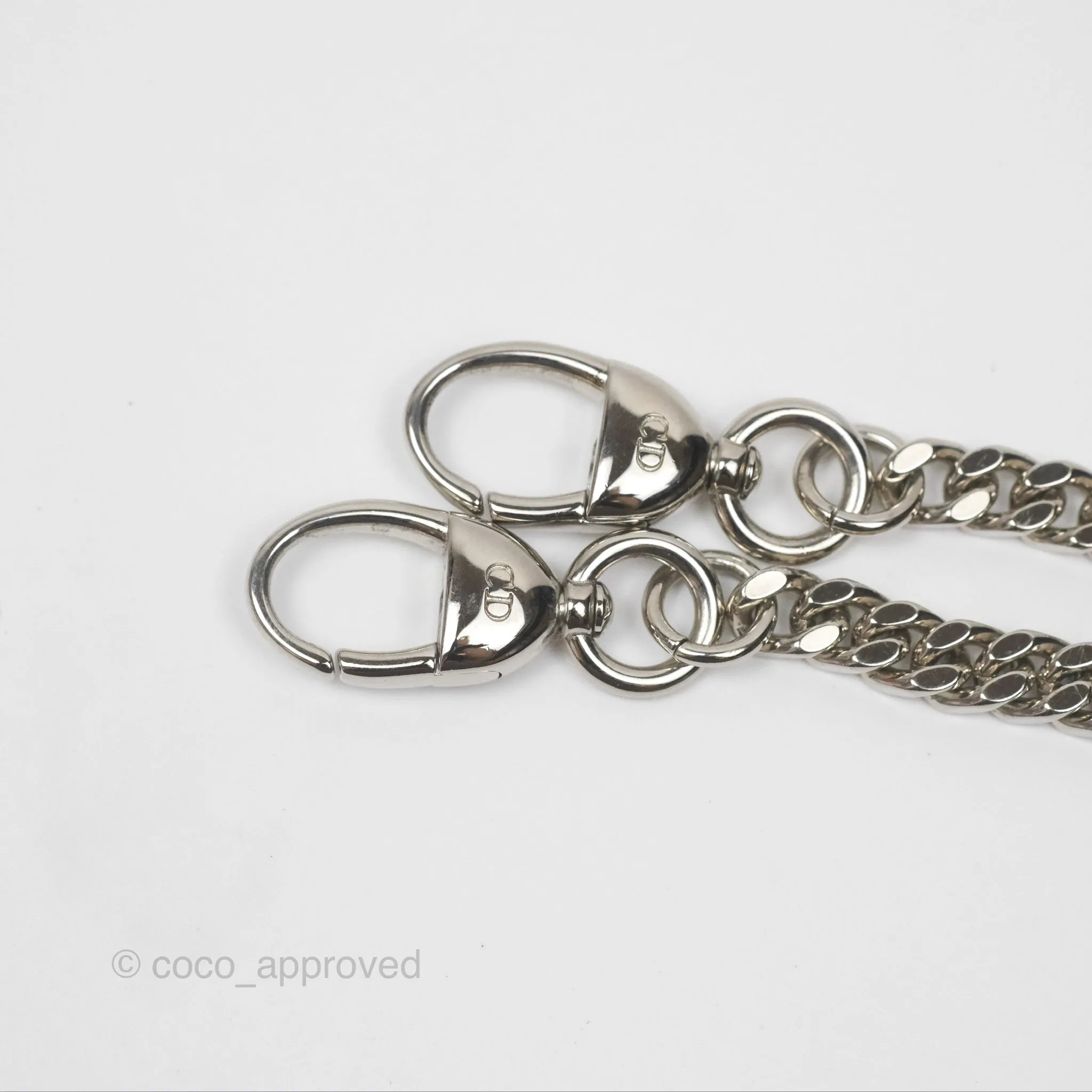Christian Dior Cannage Mini Lady Dior White Silver Hardware