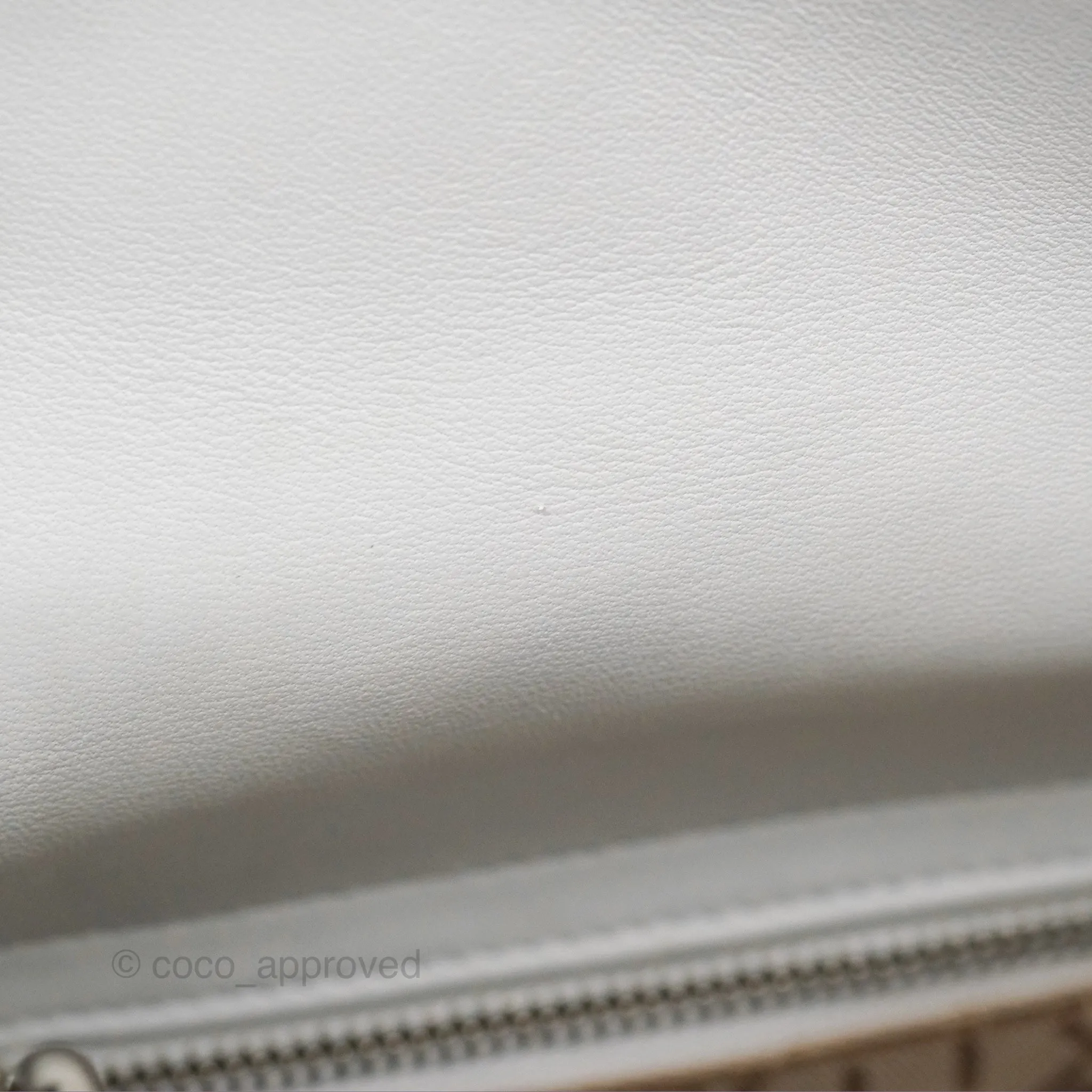 Christian Dior Cannage Mini Lady Dior White Silver Hardware