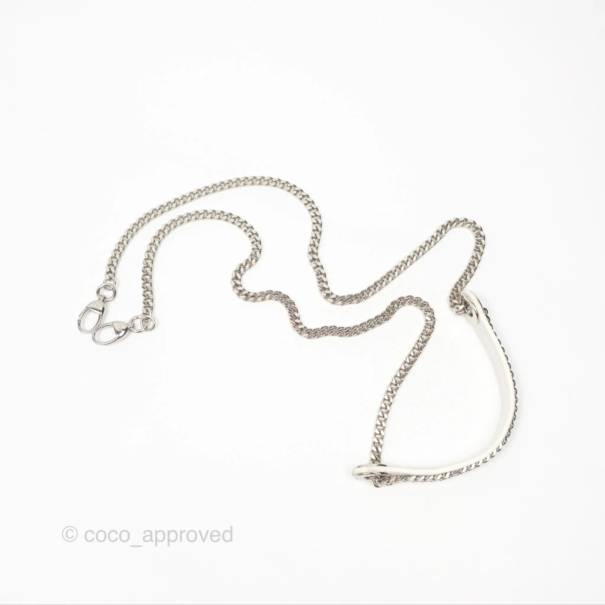 Christian Dior Cannage Mini Lady Dior White Silver Hardware