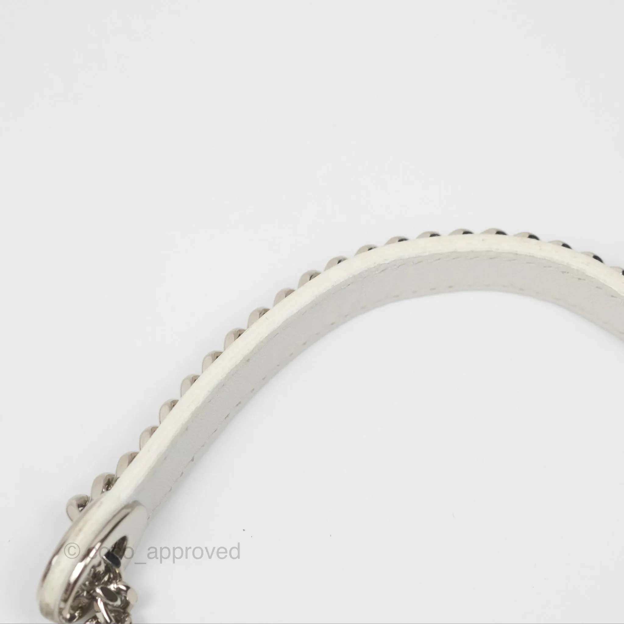 Christian Dior Cannage Mini Lady Dior White Silver Hardware