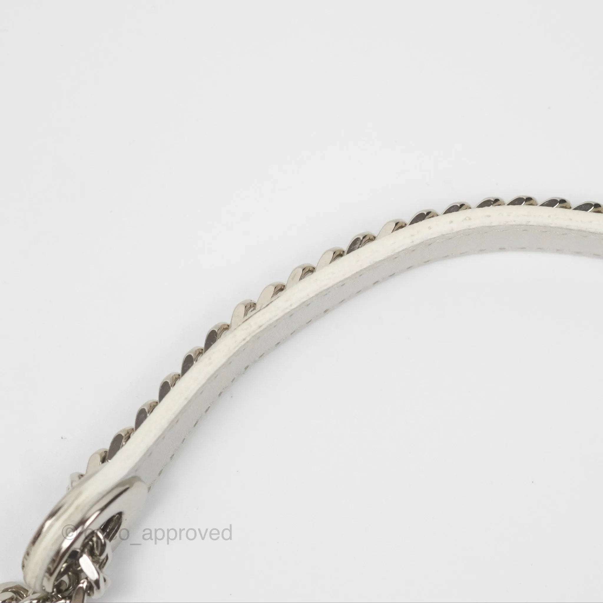 Christian Dior Cannage Mini Lady Dior White Silver Hardware