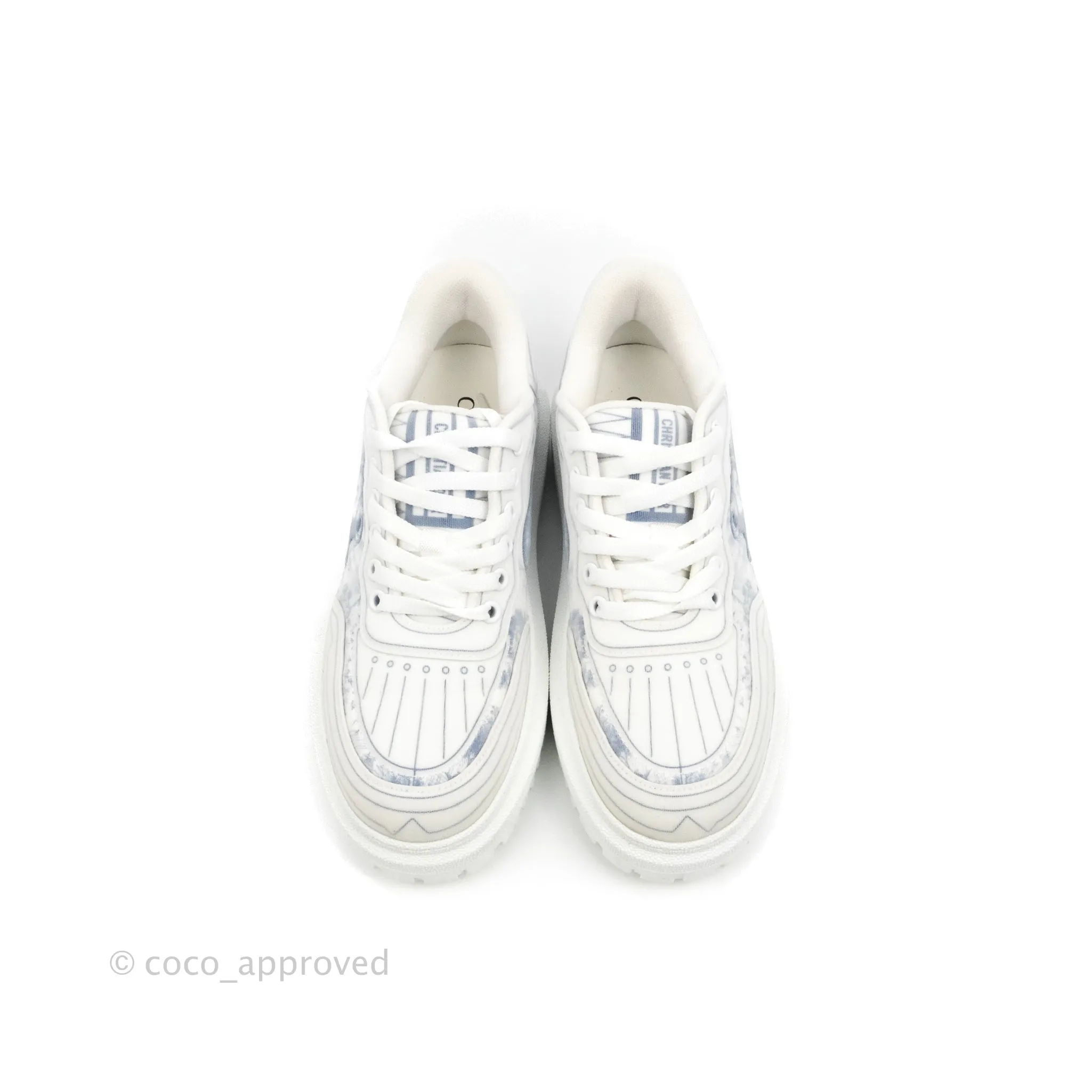 Christian Dior Dior Addict Sneaker Blue Toile de Jouy Technical Fabric