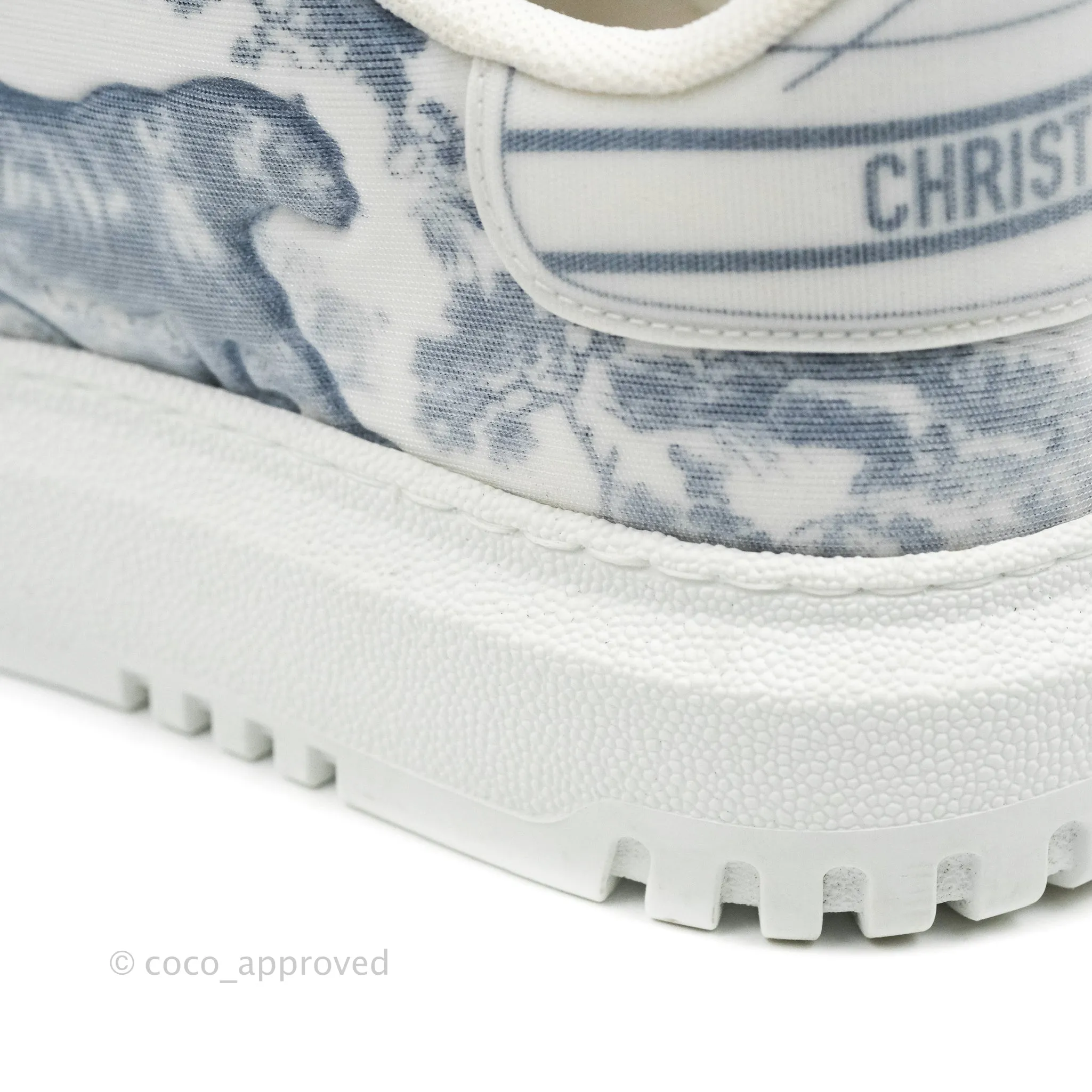 Christian Dior Dior Addict Sneaker Blue Toile de Jouy Technical Fabric
