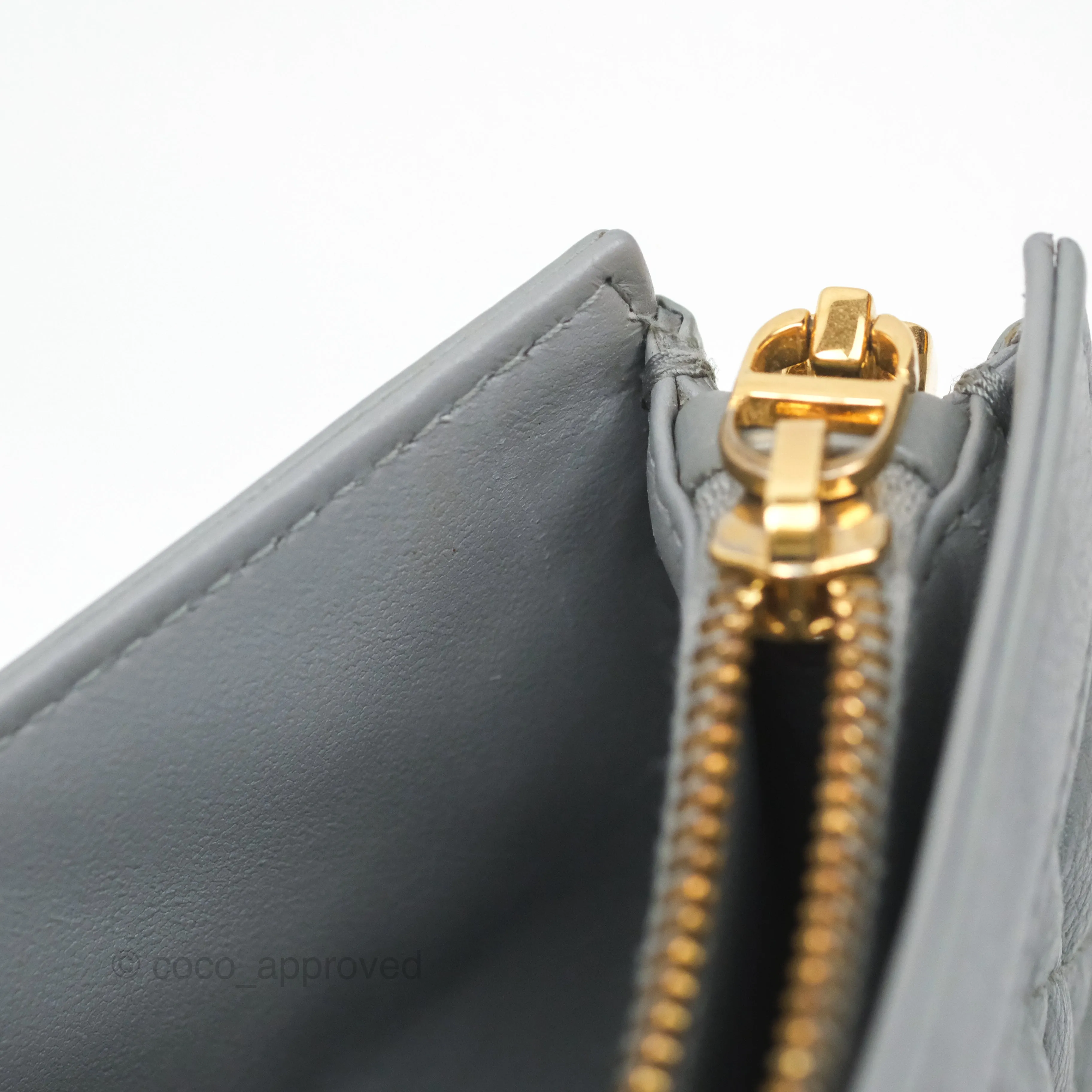 Christian Dior Dior Caro Every Dior Pouch Stone Gray Cannage Calfskin