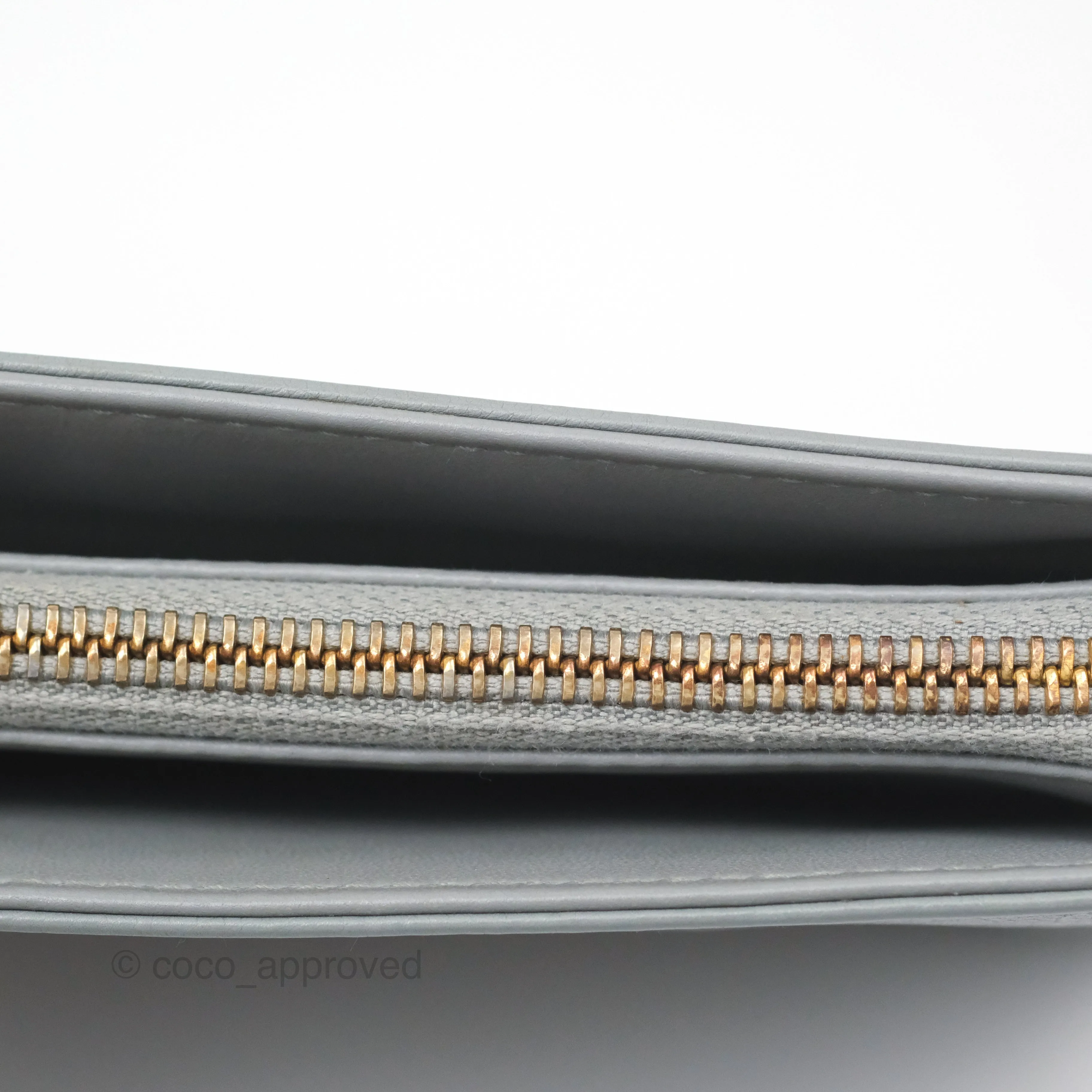 Christian Dior Dior Caro Every Dior Pouch Stone Gray Cannage Calfskin