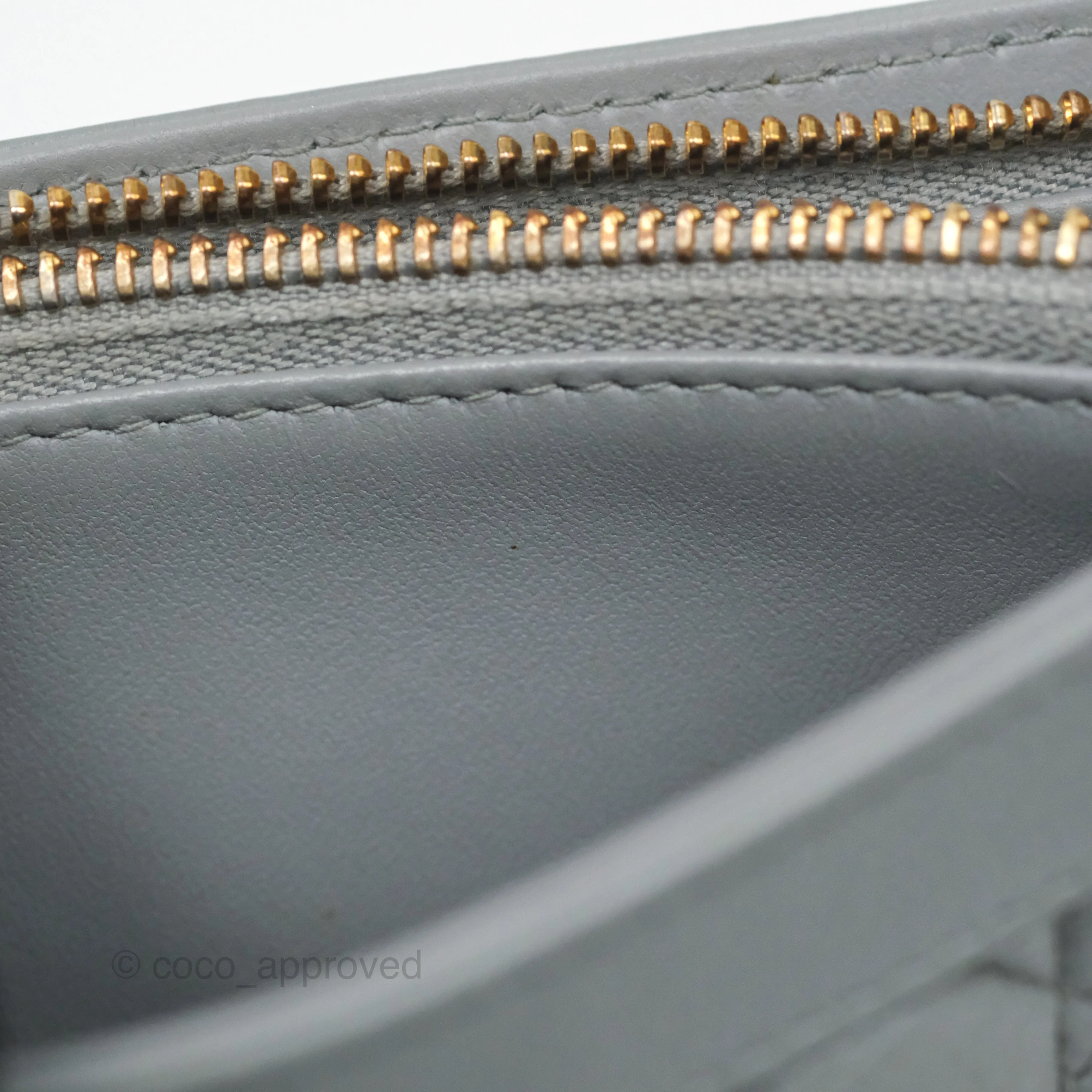 Christian Dior Dior Caro Every Dior Pouch Stone Gray Cannage Calfskin