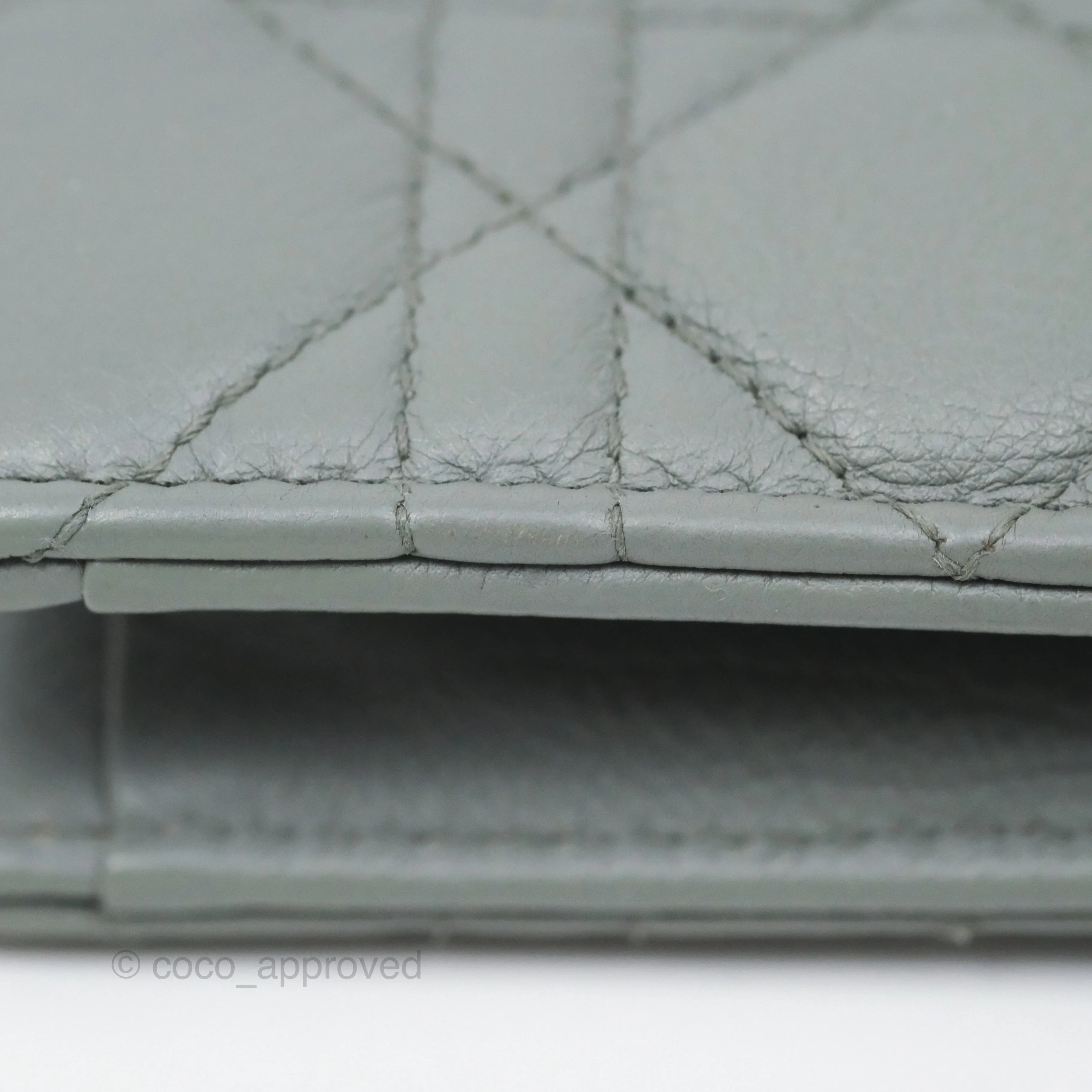 Christian Dior Dior Caro Every Dior Pouch Stone Gray Cannage Calfskin