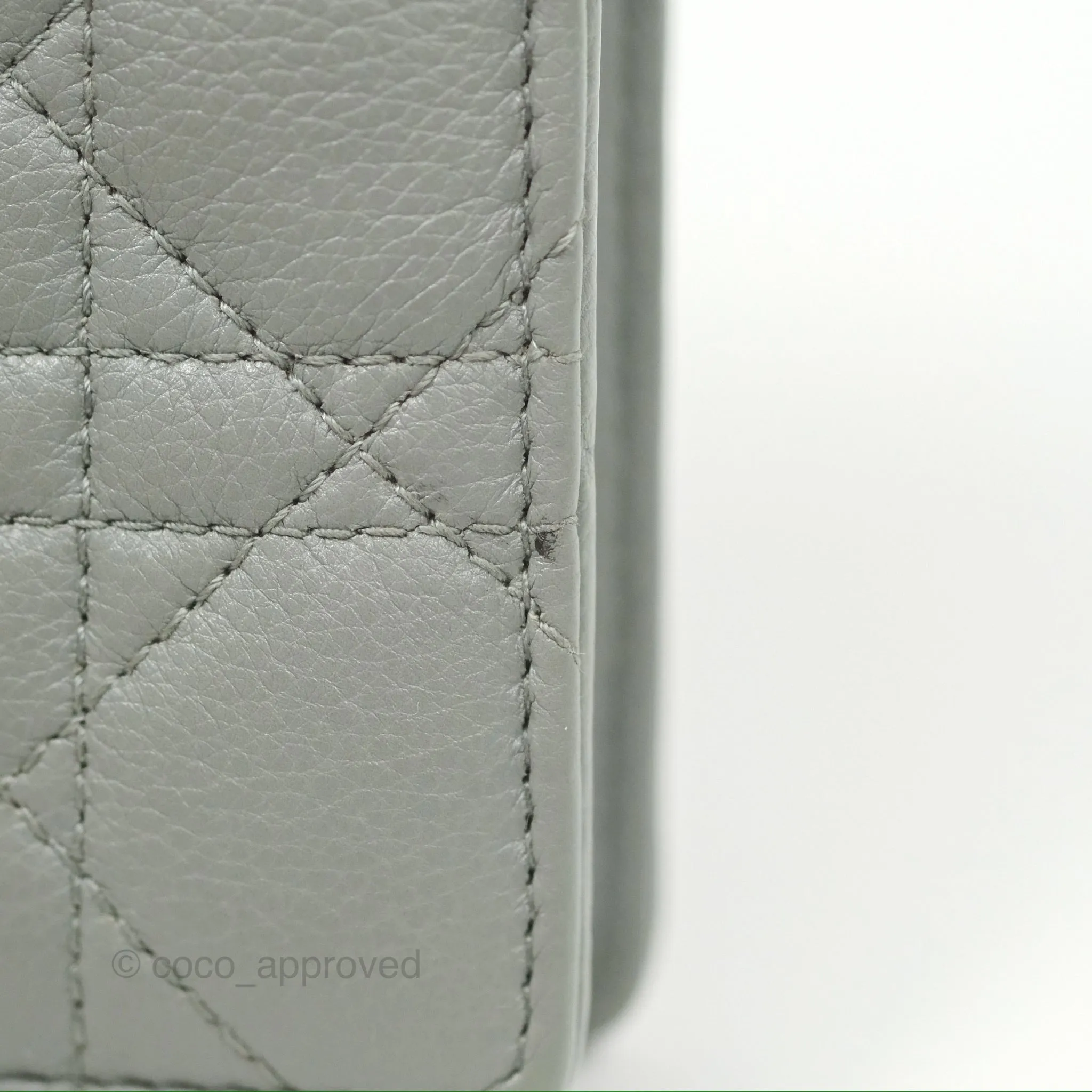 Christian Dior Dior Caro Every Dior Pouch Stone Gray Cannage Calfskin