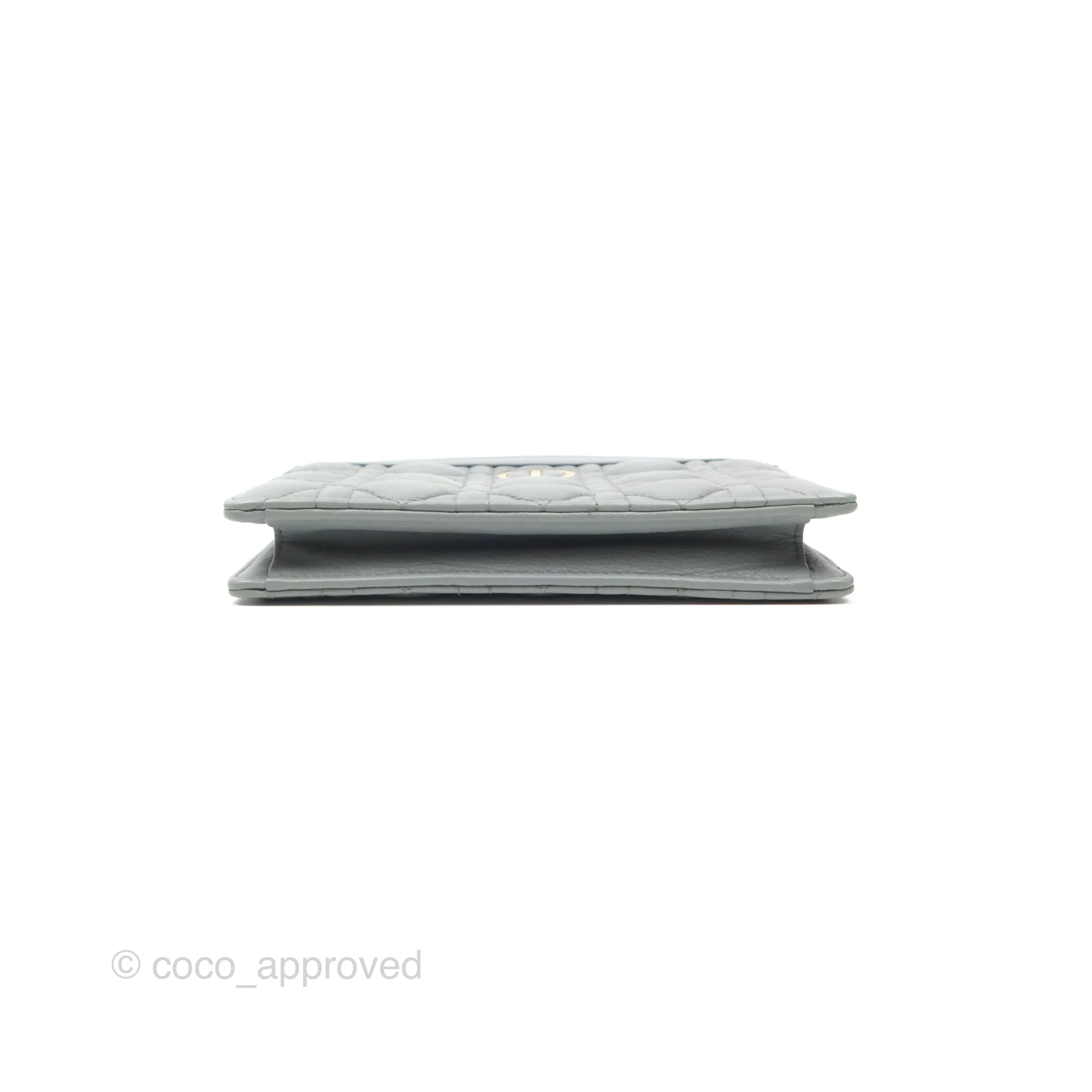 Christian Dior Dior Caro Every Dior Pouch Stone Gray Cannage Calfskin