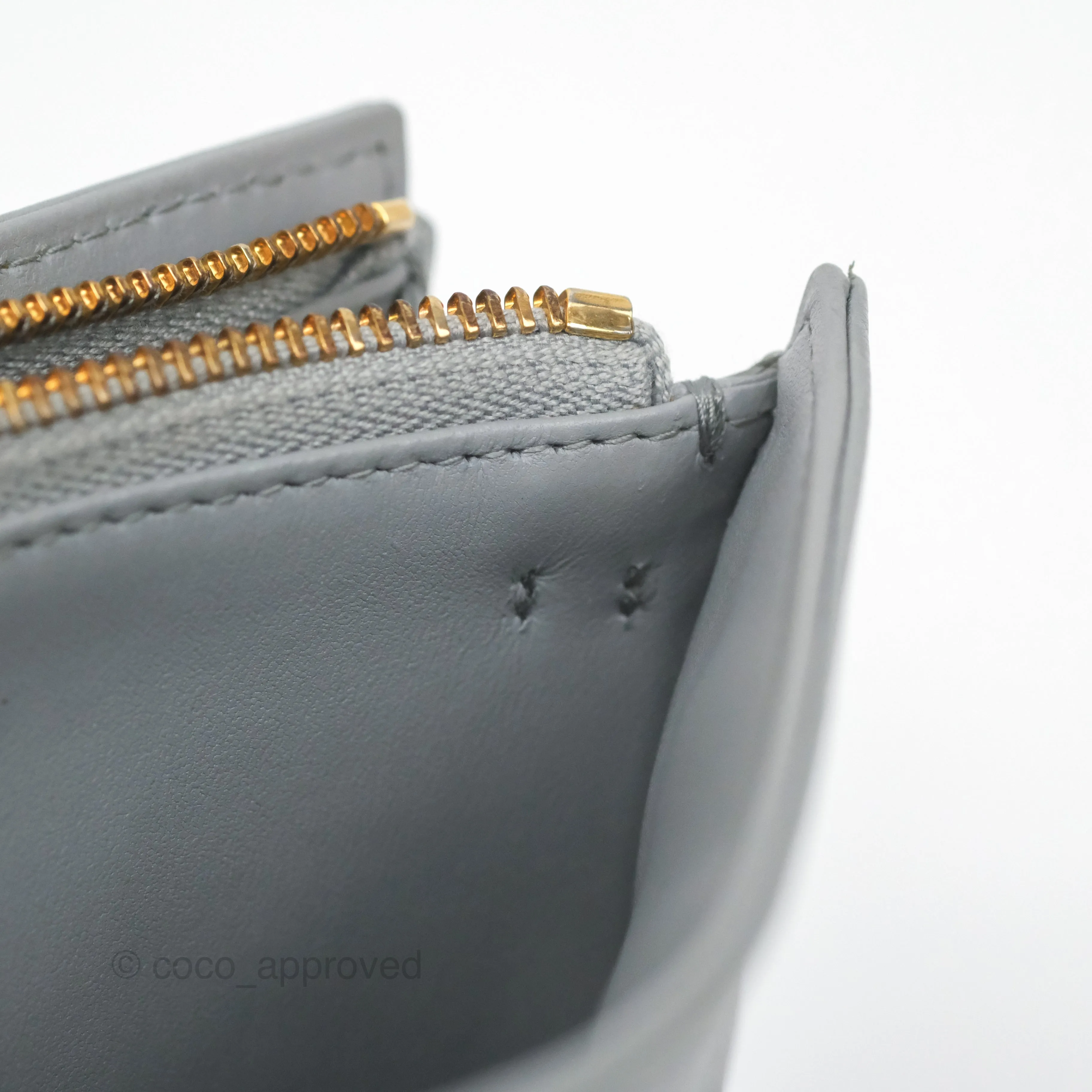 Christian Dior Dior Caro Every Dior Pouch Stone Gray Cannage Calfskin