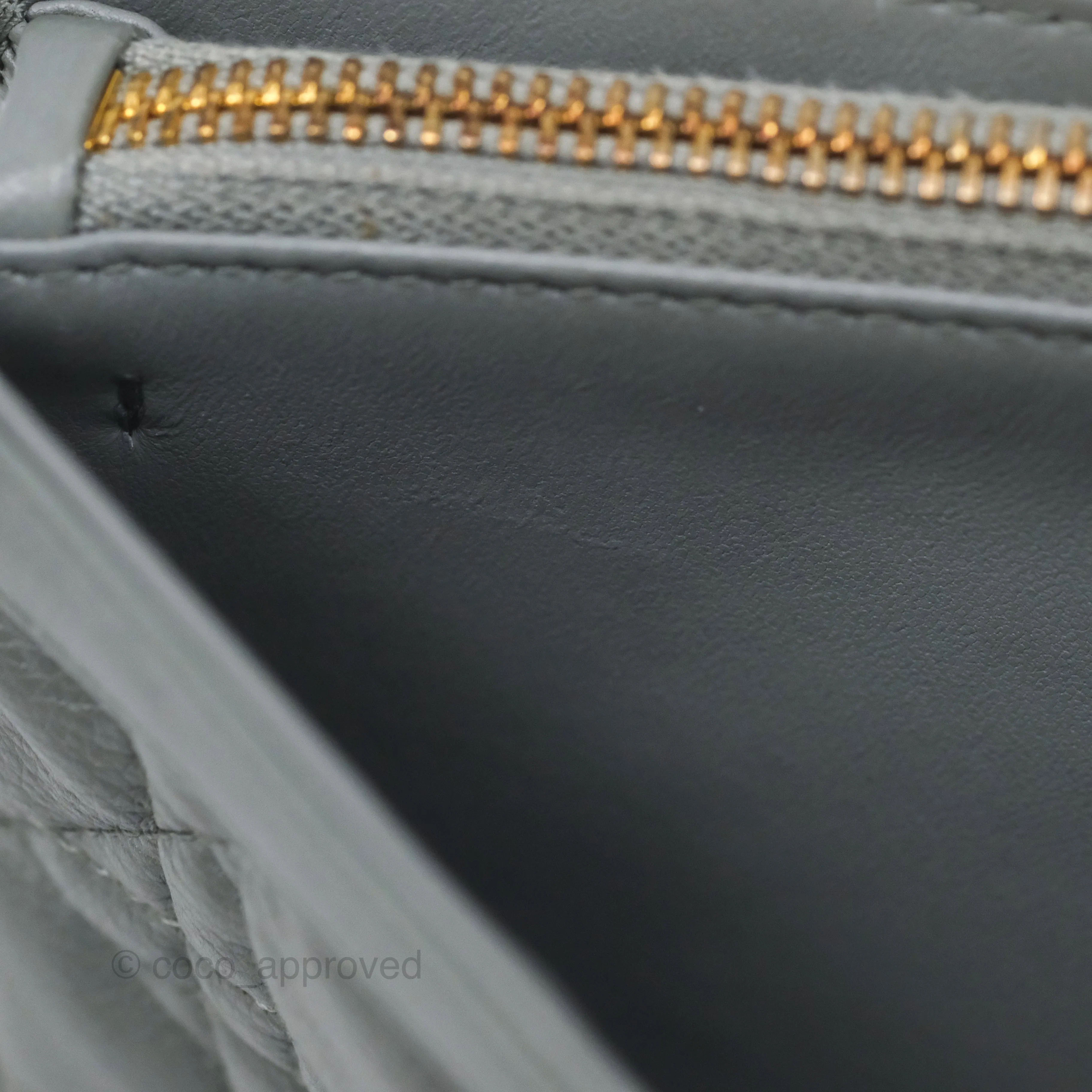 Christian Dior Dior Caro Every Dior Pouch Stone Gray Cannage Calfskin