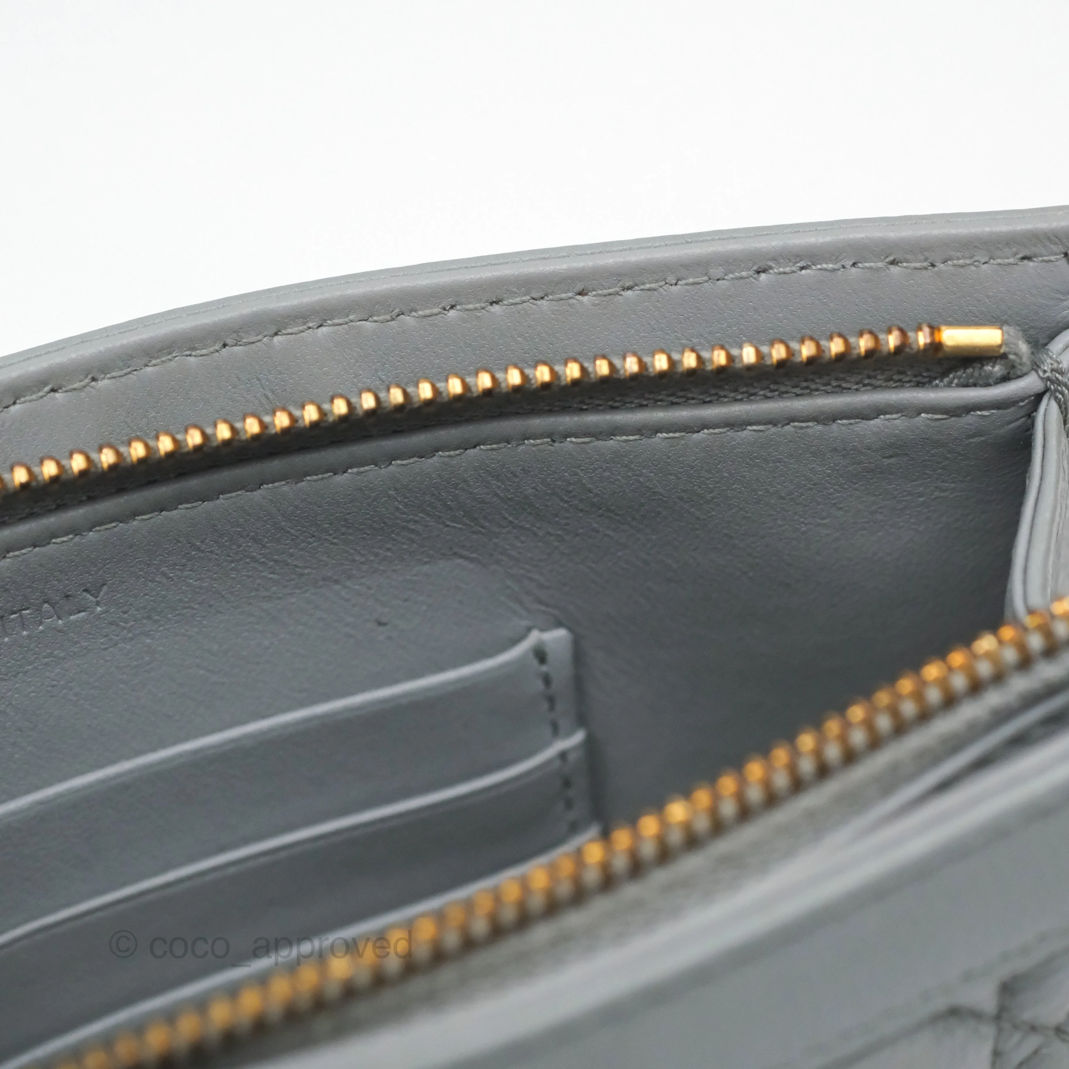 Christian Dior Dior Caro Every Dior Pouch Stone Gray Cannage Calfskin