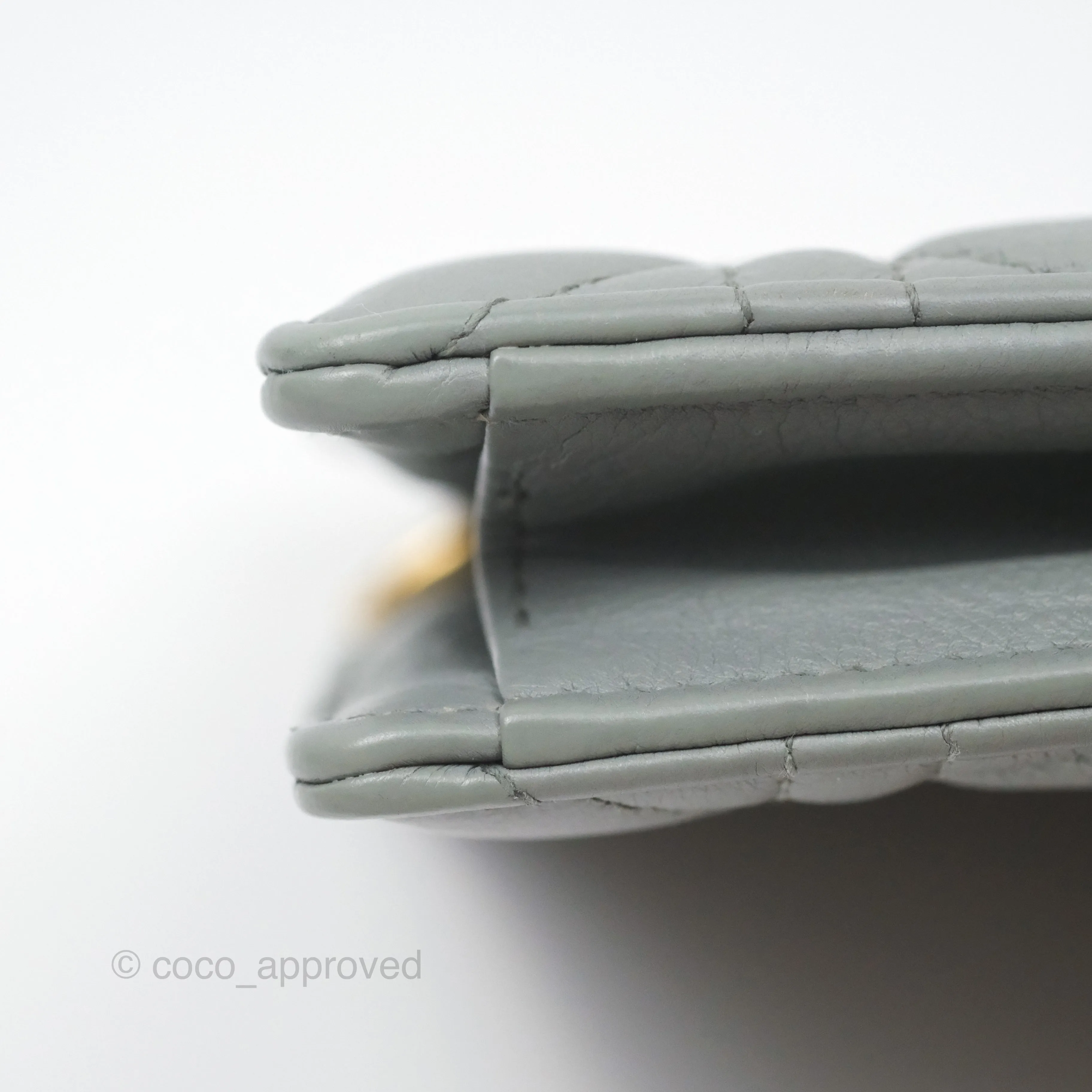 Christian Dior Dior Caro Every Dior Pouch Stone Gray Cannage Calfskin