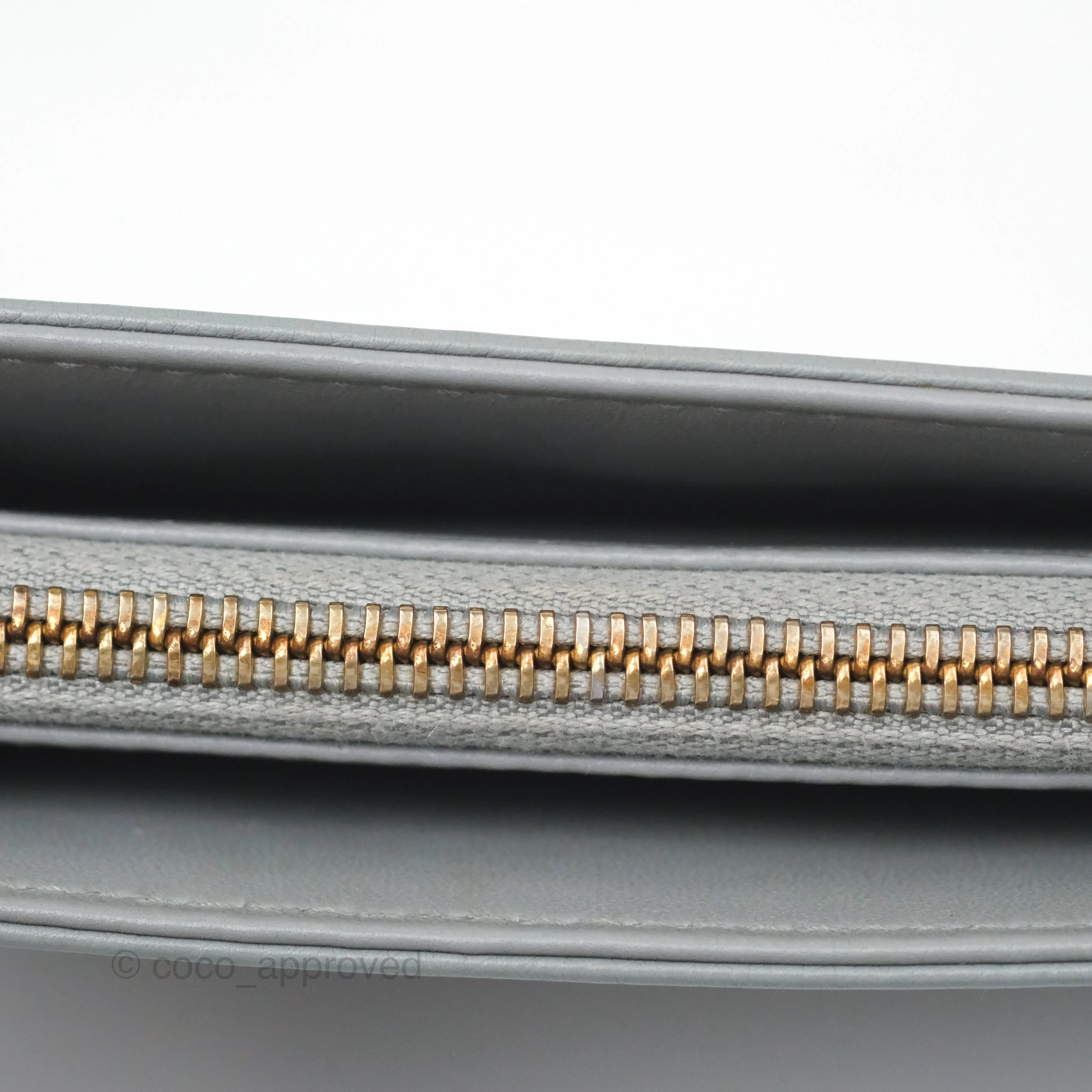 Christian Dior Dior Caro Every Dior Pouch Stone Gray Cannage Calfskin