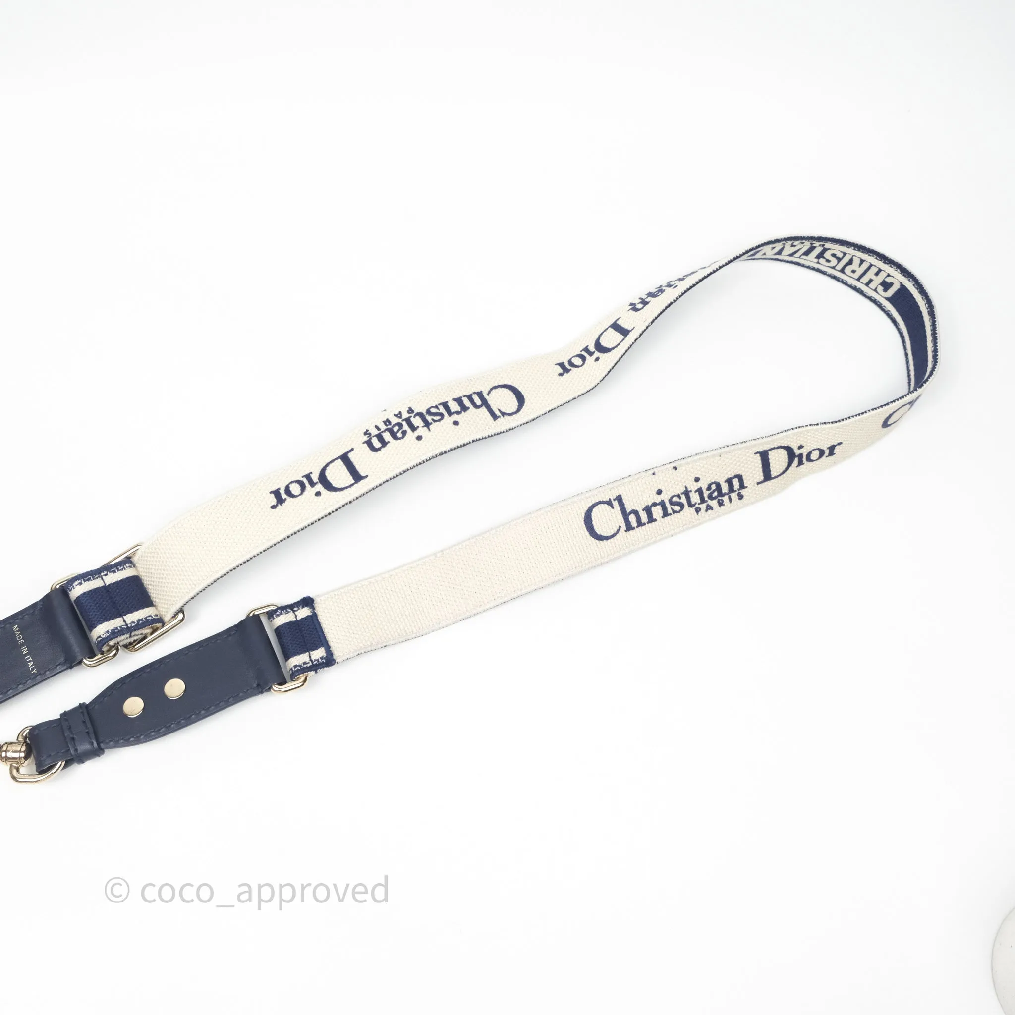 Christian Dior Dioriviera Medium Lady D-Joy Bag Natural Rattan and Blue Dior Oblique Jacquard