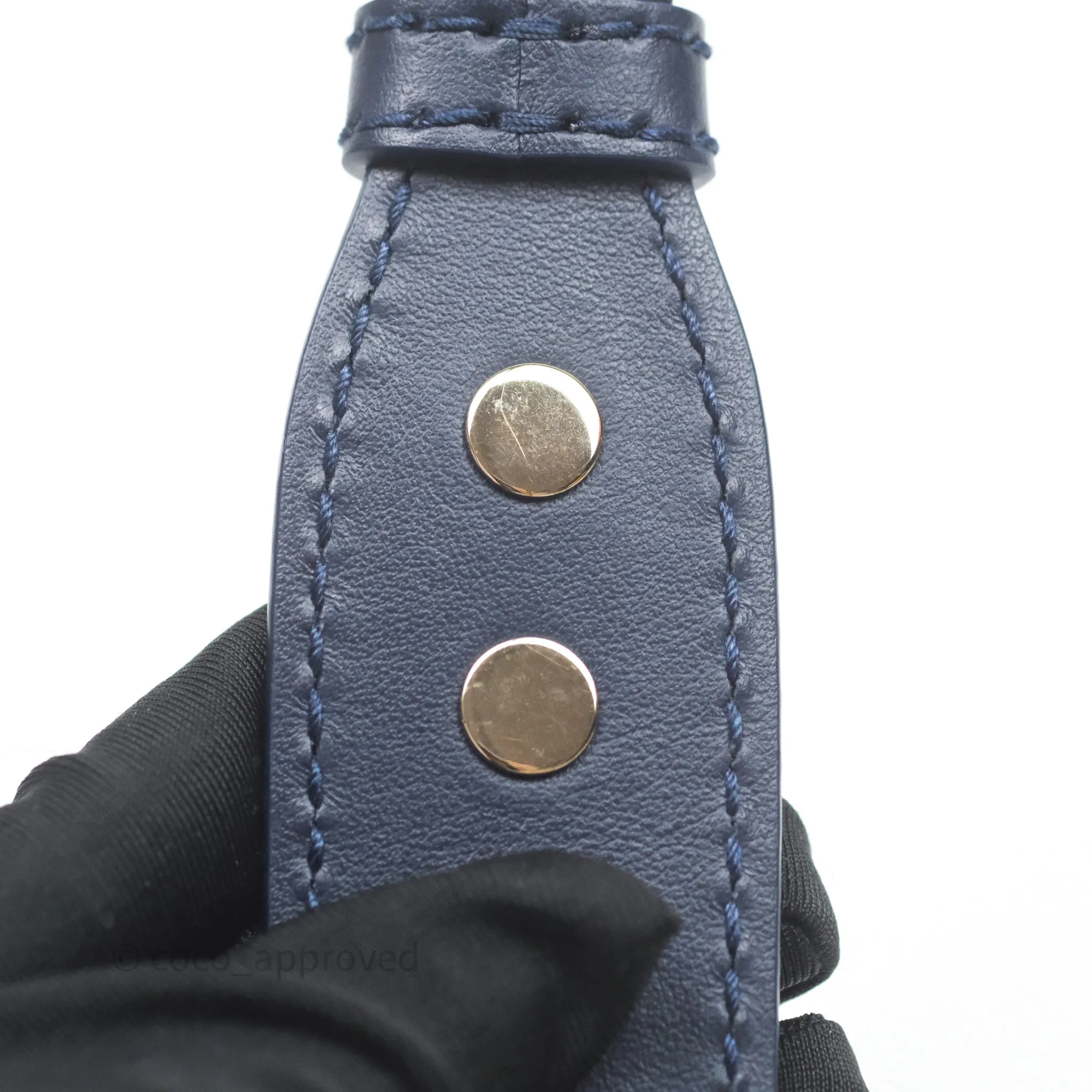 Christian Dior Dioriviera Medium Lady D-Joy Bag Natural Rattan and Blue Dior Oblique Jacquard