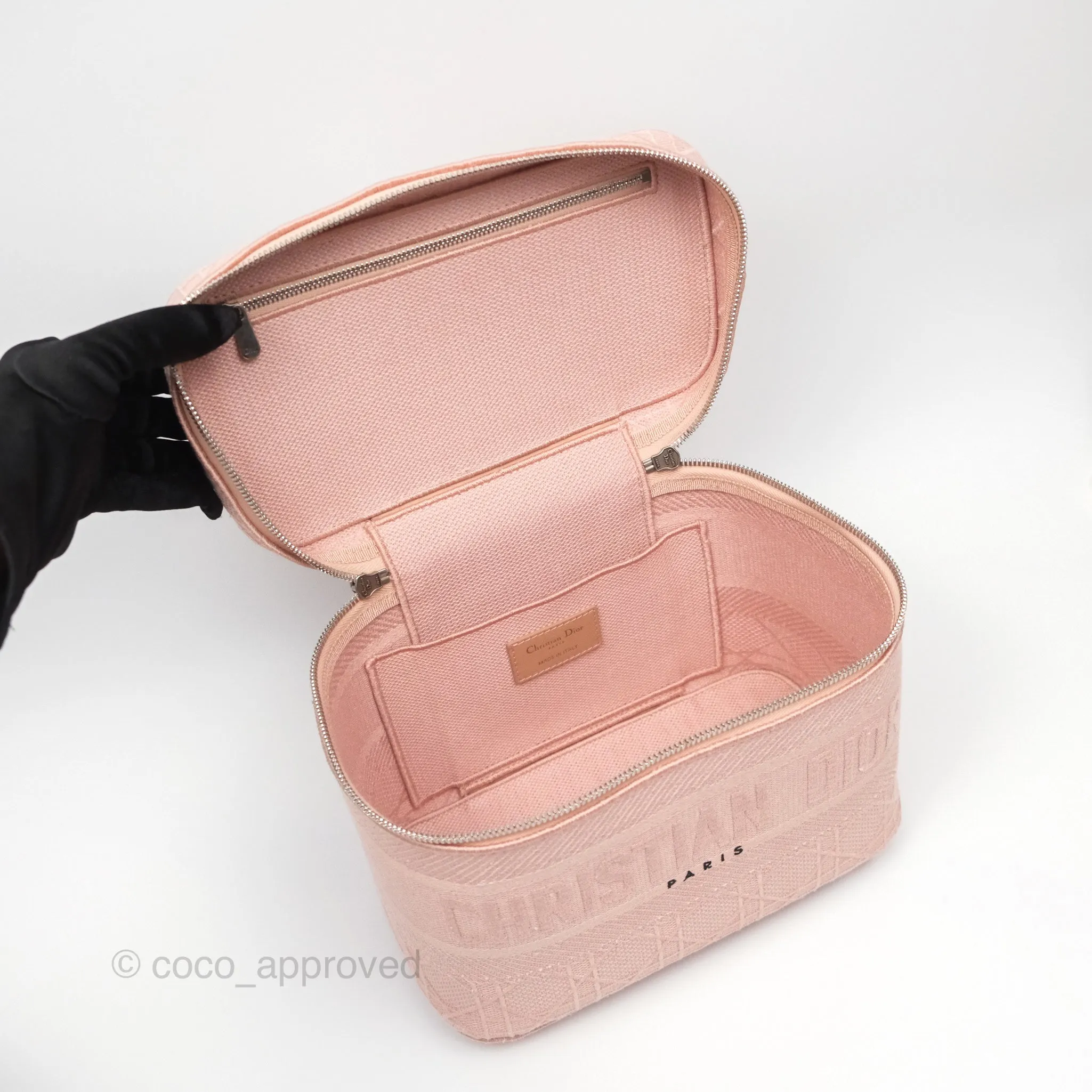 Christian Dior DiorTravel Vanity Case Pink Cannage