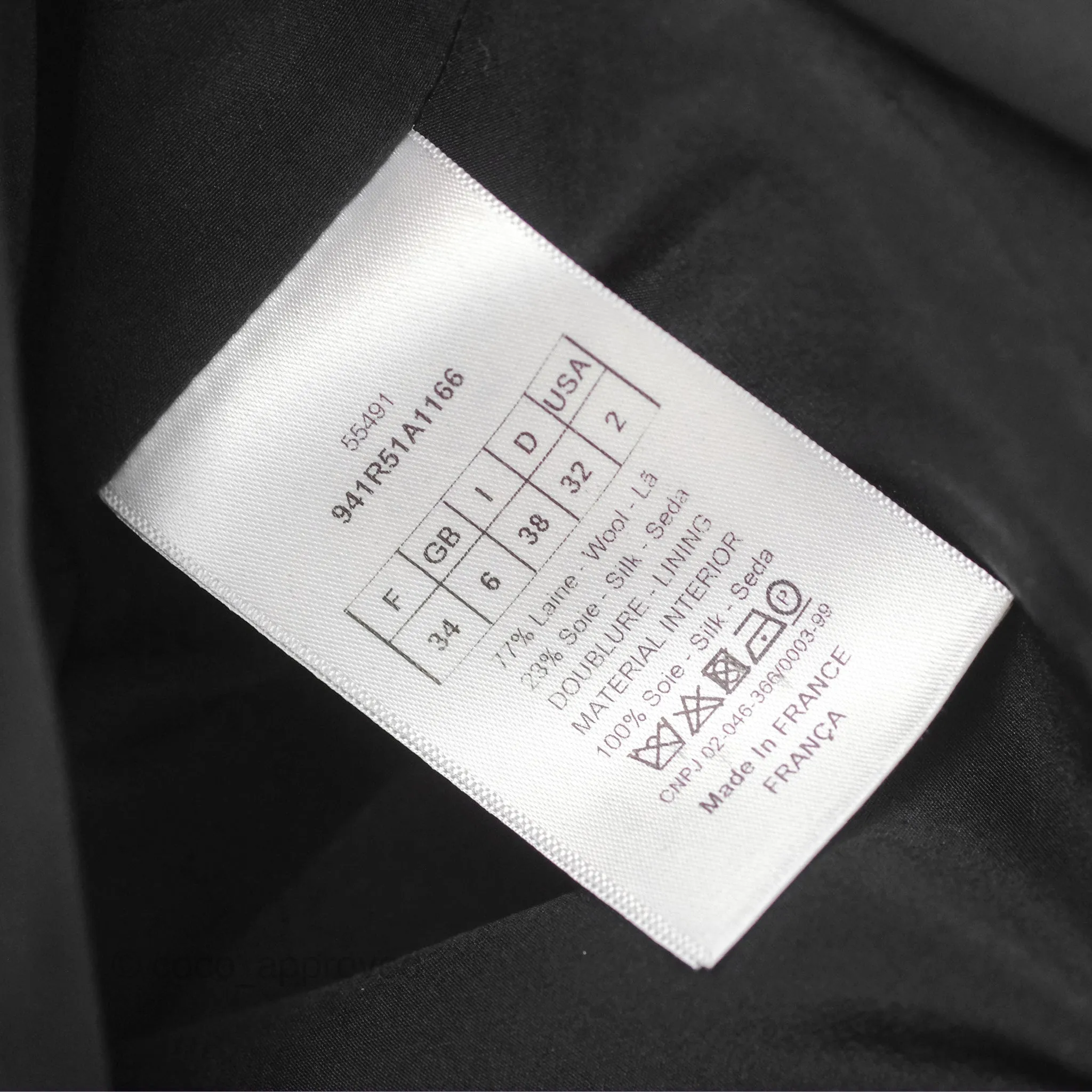 Christian Dior Gathered Mini Dress Black Wool Silk Size 34