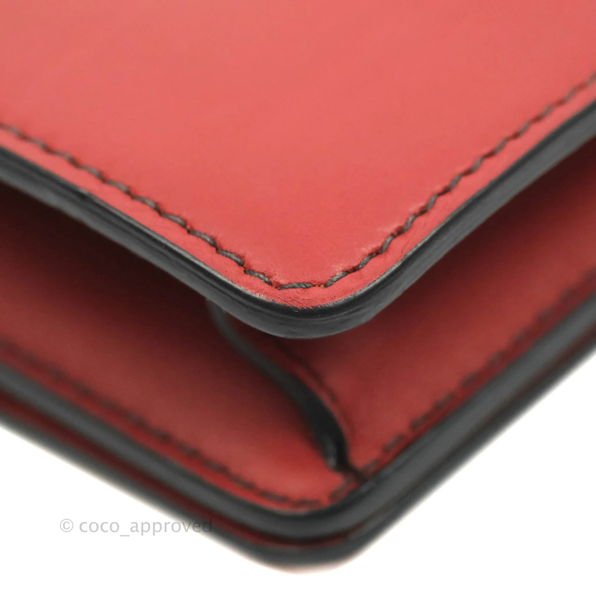 Christian Dior J'Adior Chain Flap Bag Red Calfskin