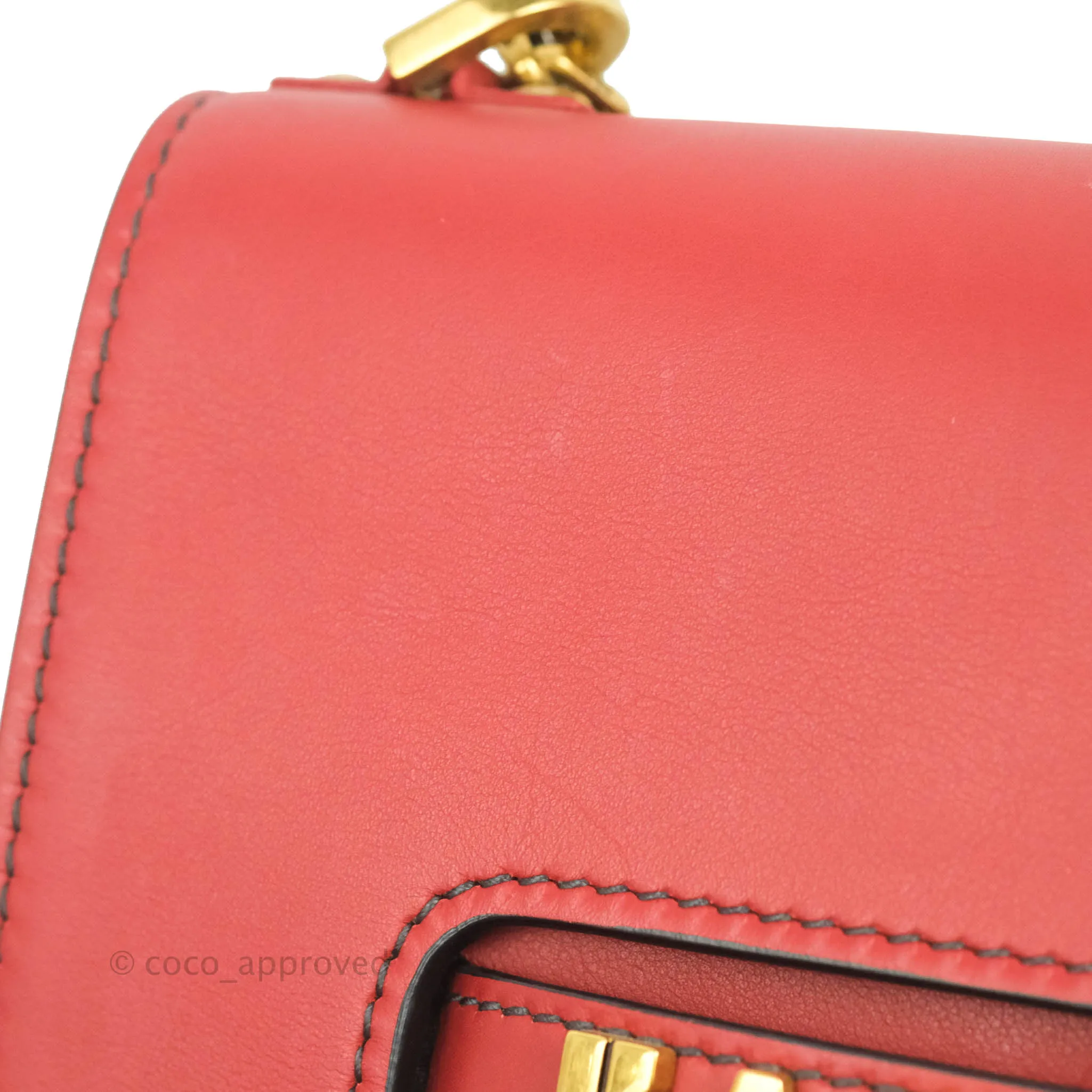 Christian Dior J'Adior Chain Flap Bag Red Calfskin
