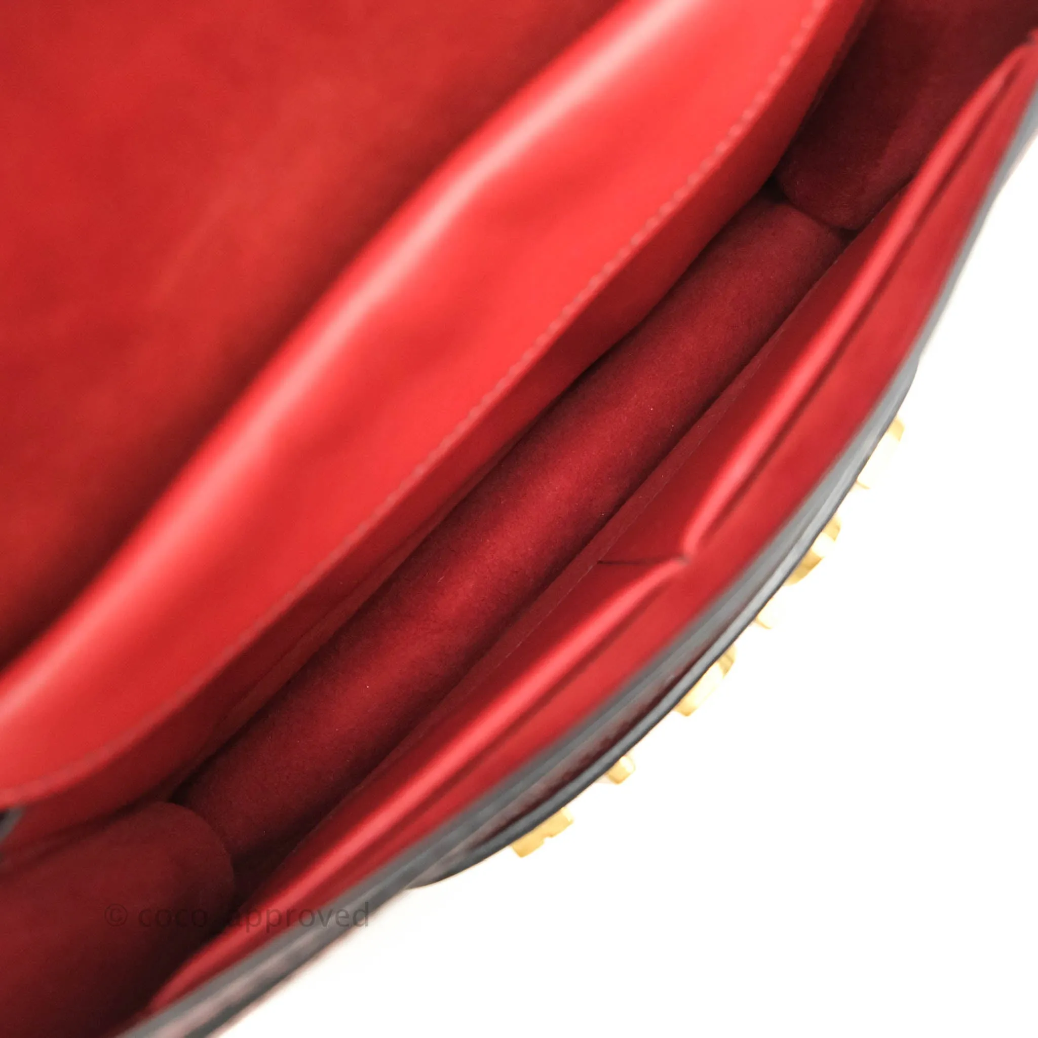 Christian Dior J'Adior Chain Flap Bag Red Calfskin
