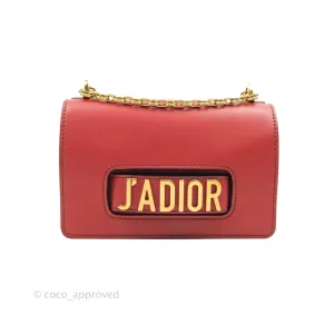 Christian Dior J'Adior Chain Flap Bag Red Calfskin