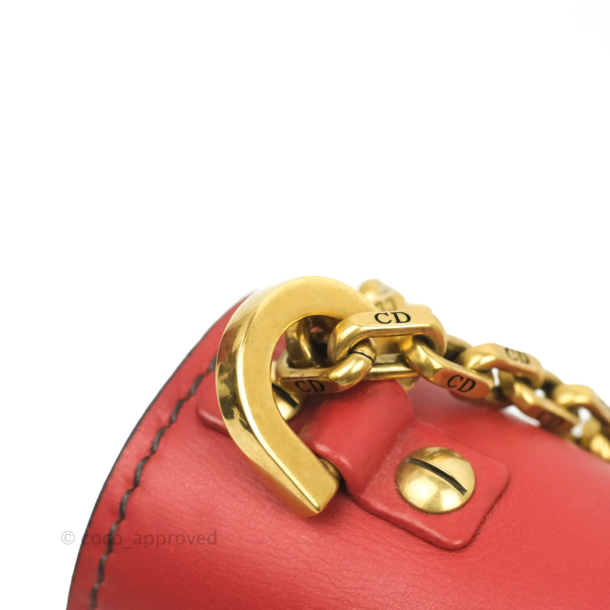 Christian Dior J'Adior Chain Flap Bag Red Calfskin