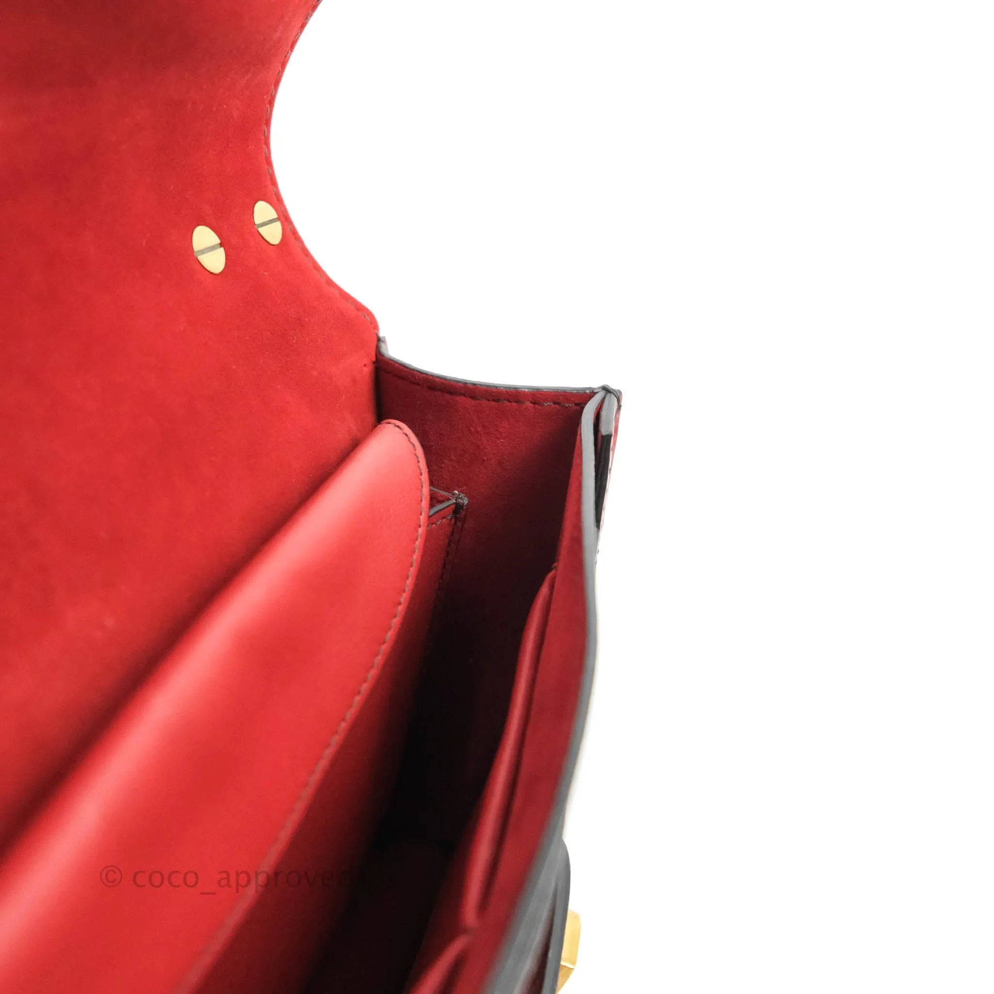 Christian Dior J'Adior Chain Flap Bag Red Calfskin