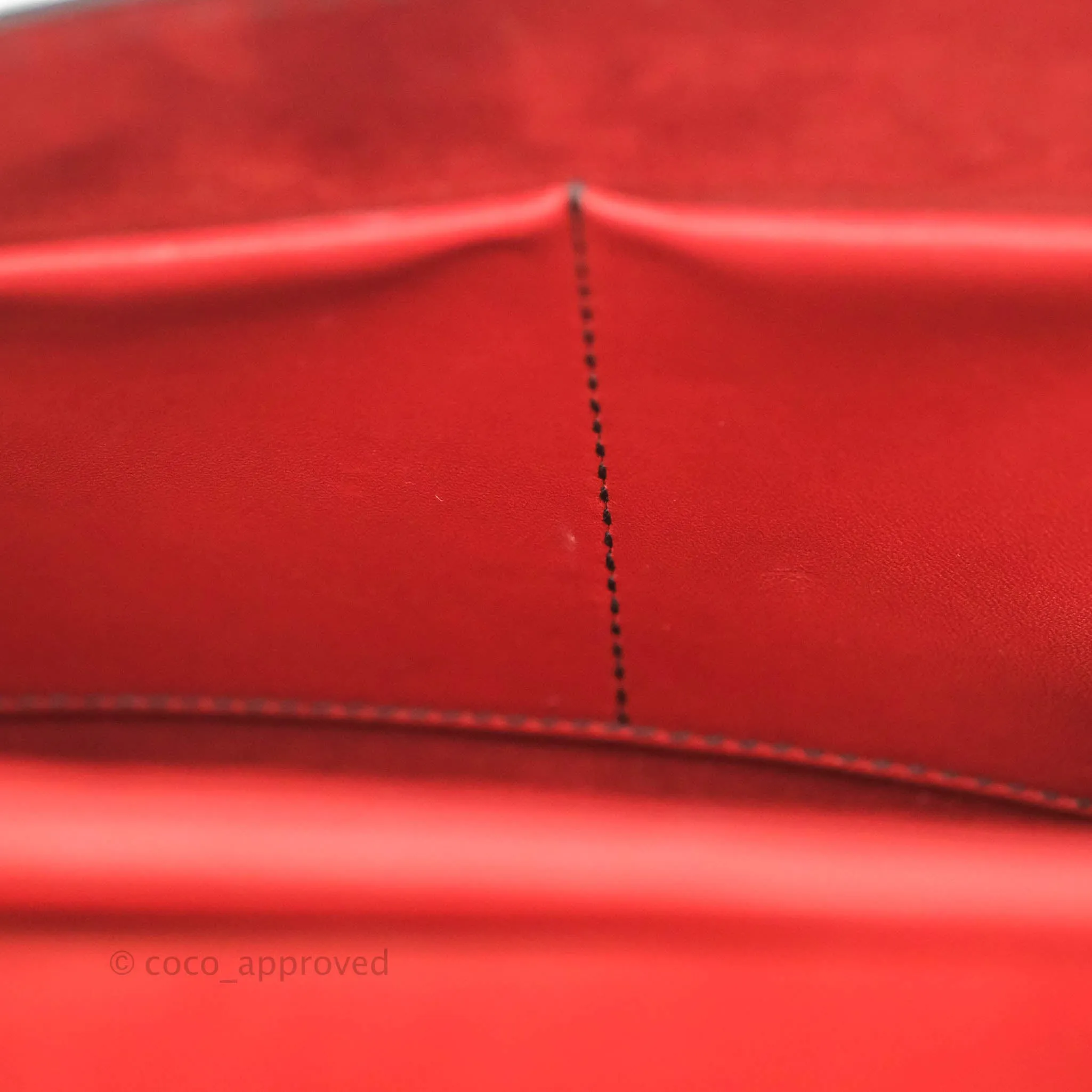 Christian Dior J'Adior Chain Flap Bag Red Calfskin