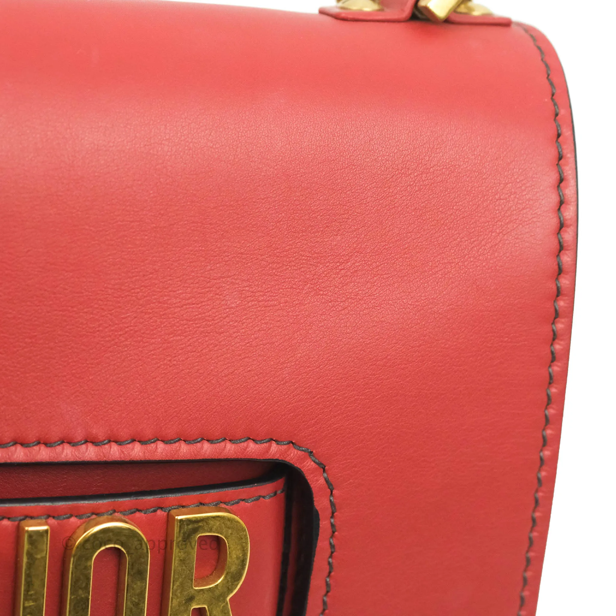 Christian Dior J'Adior Chain Flap Bag Red Calfskin