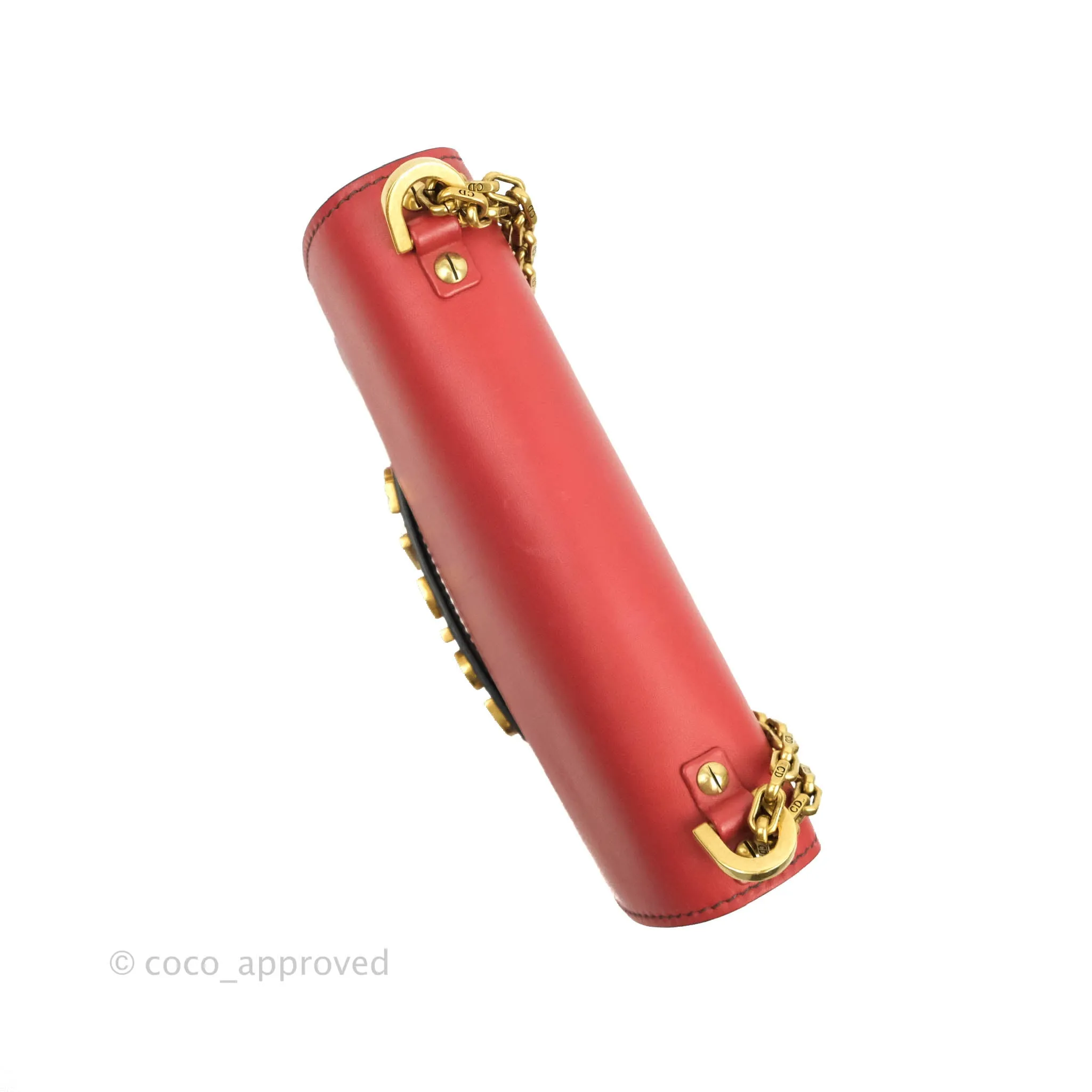 Christian Dior J'Adior Chain Flap Bag Red Calfskin