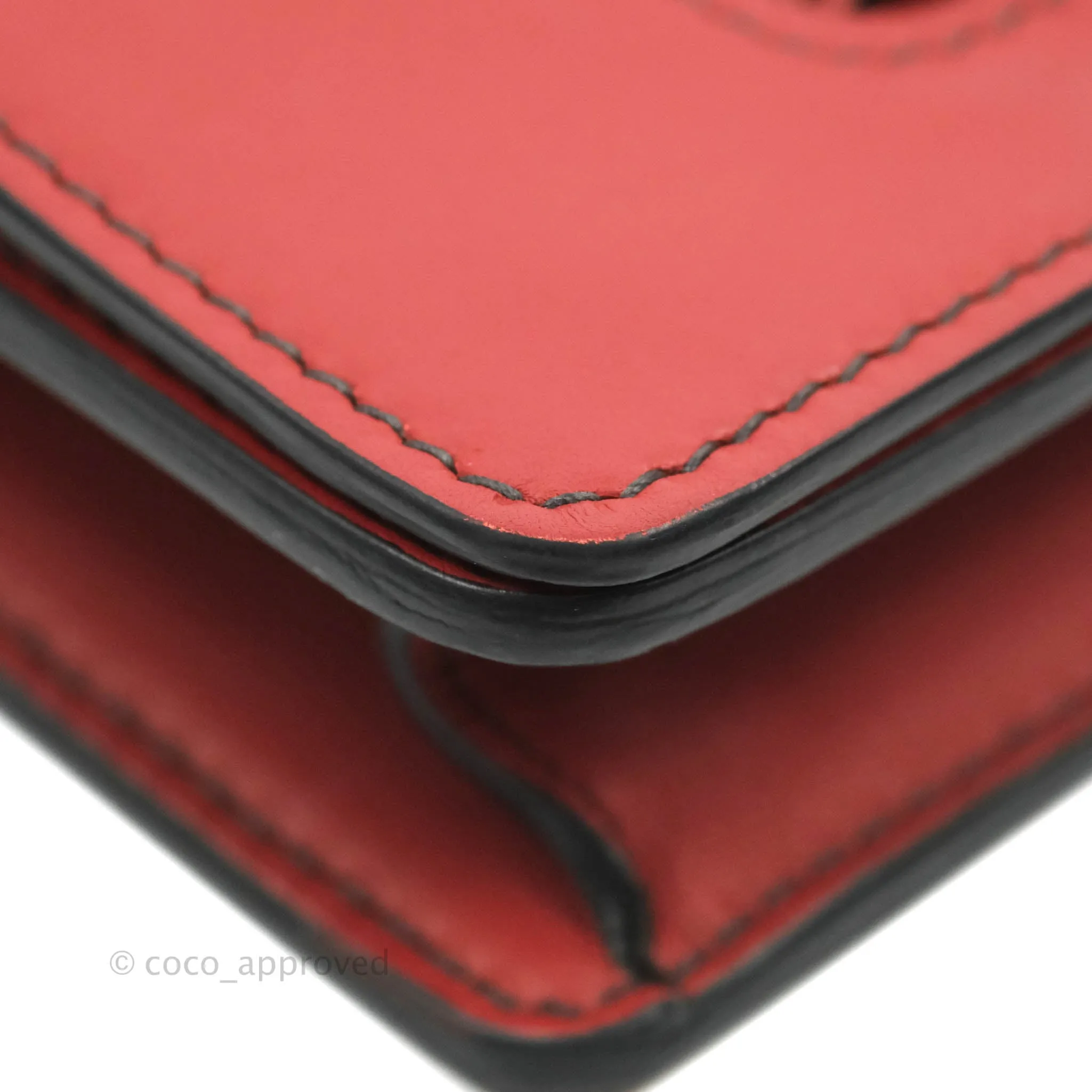 Christian Dior J'Adior Chain Flap Bag Red Calfskin