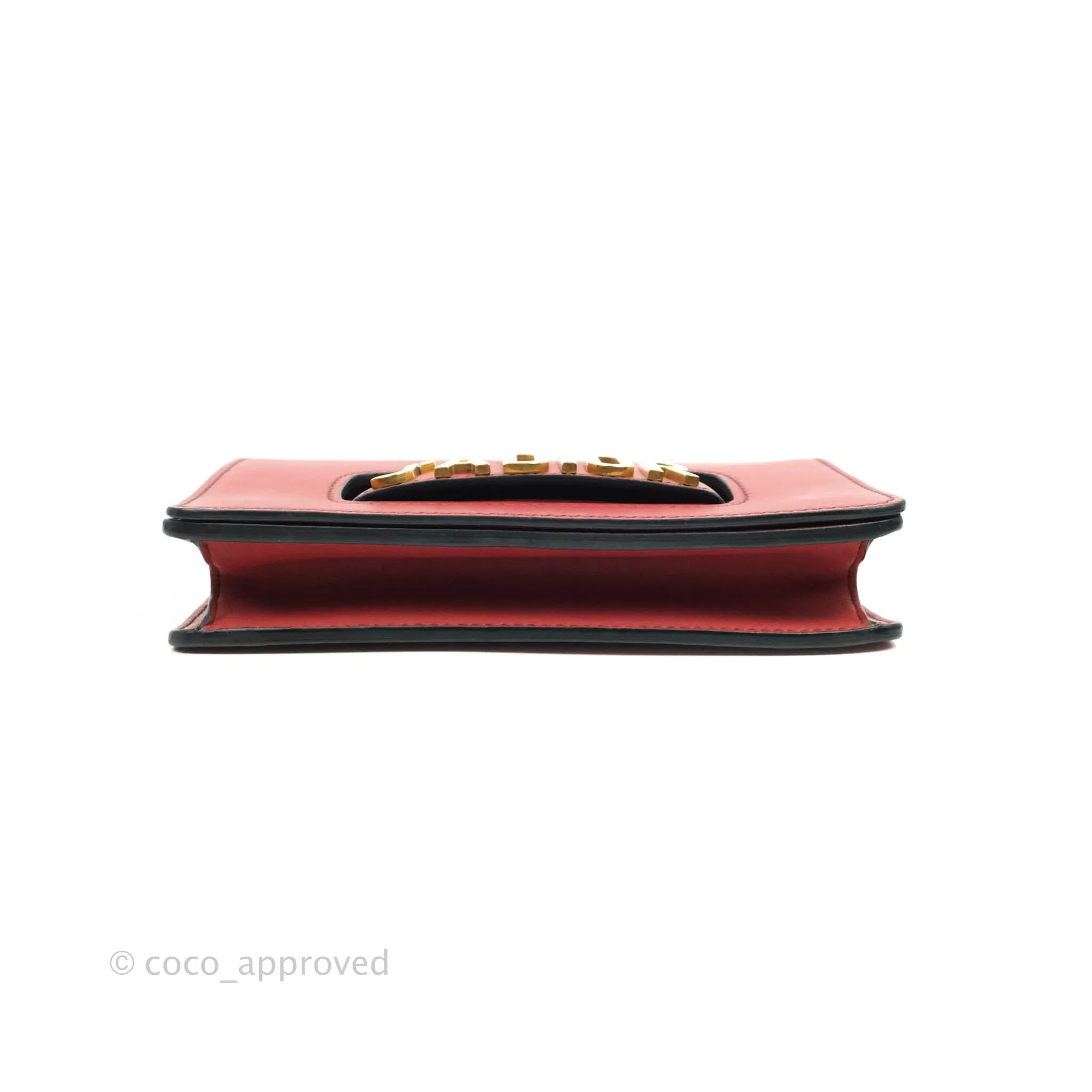Christian Dior J'Adior Chain Flap Bag Red Calfskin
