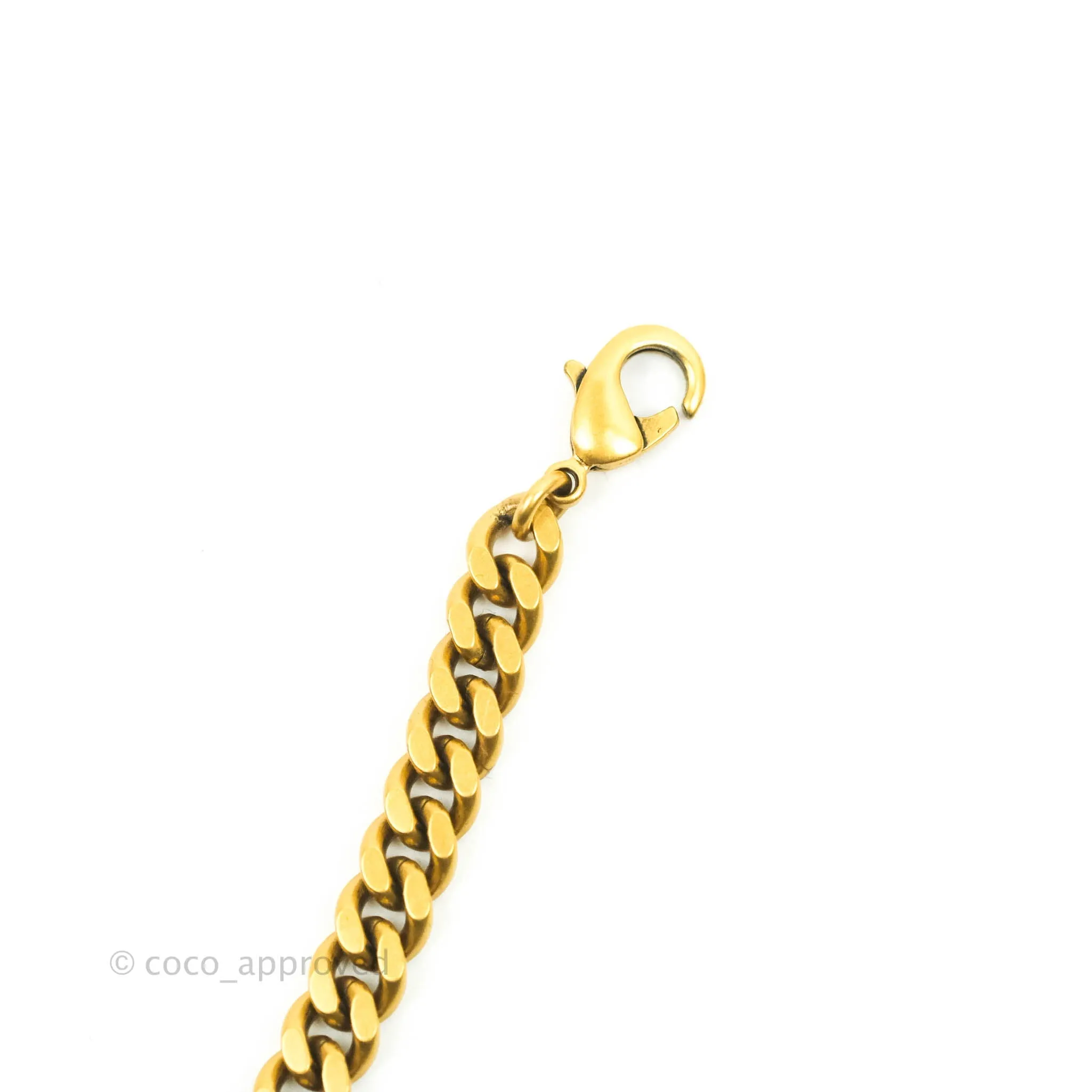 Christian Dior J'Adior Pearl Plate Bracelet Antique Gold