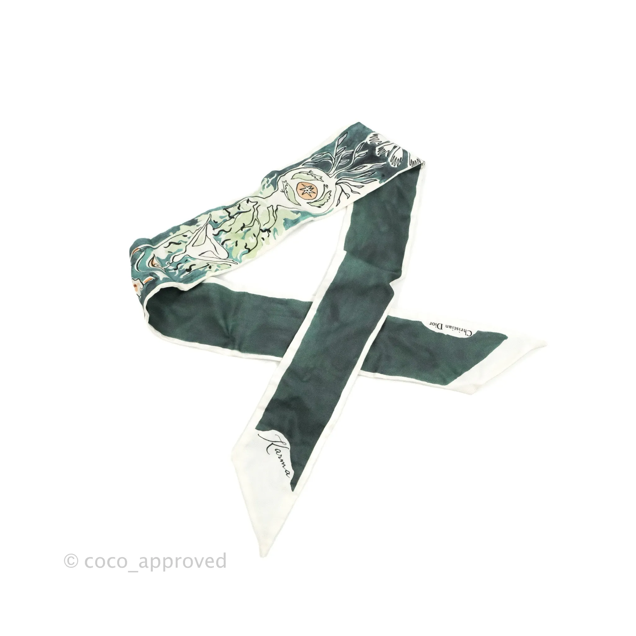 Christian Dior Karma Mitzah Silk Twilly