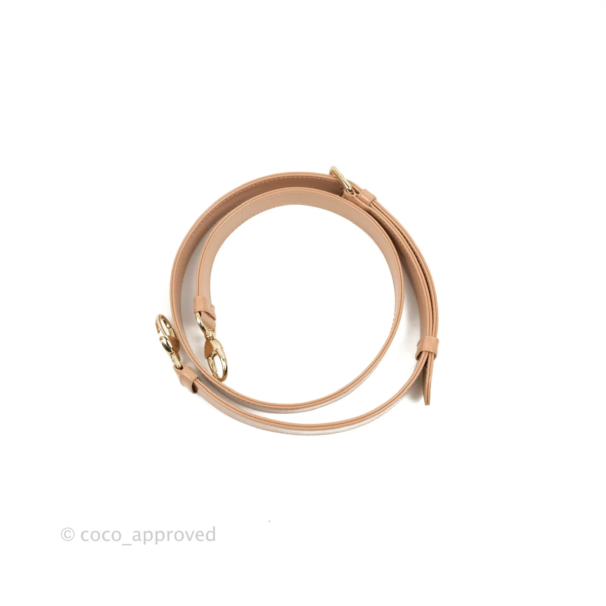 Christian Dior Lady Dior Beige Pink Patent Gold Hardware